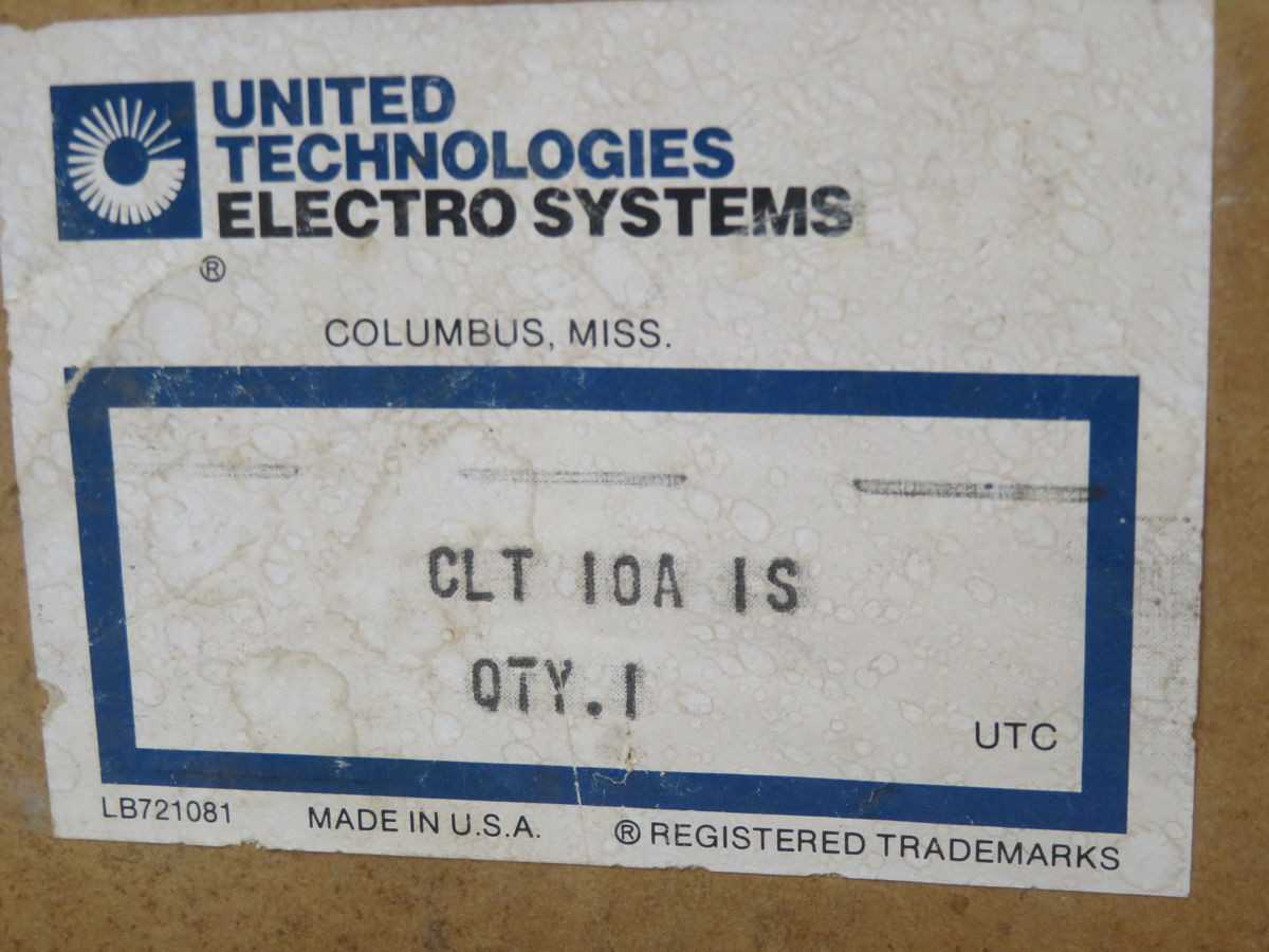 UNITED TECHNOLOGIES CLT 10 A1-S TRANSFORMER T262502 - POWER TRANSFORMERS