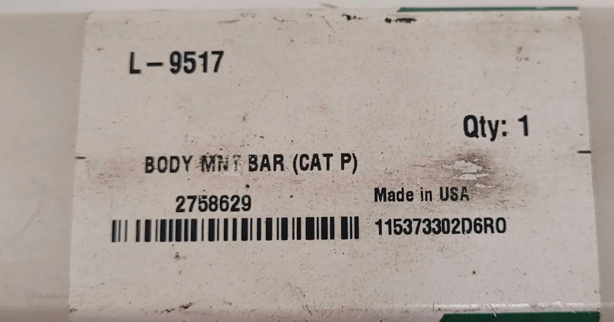 WIDIA L-9517 METCUT BODY MNT BAR - OAL 4.45IN, PROJ 1.70IN, SHANK .75IN DIAM, 2.75IN LONG - MACHINE TOOLING