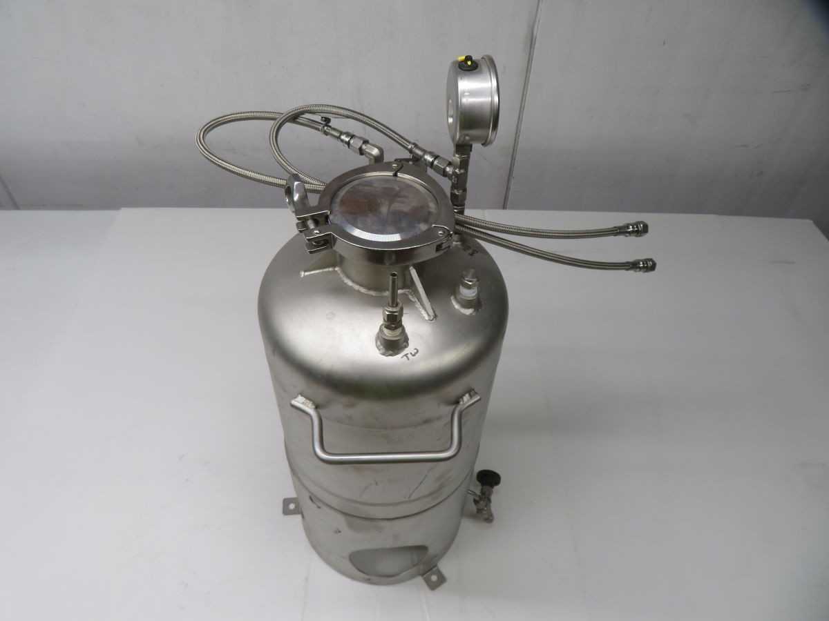 POPE SCIENTIFIC 3-GALLON T-316L STAINLESS STEEL VESSEL - TANKS