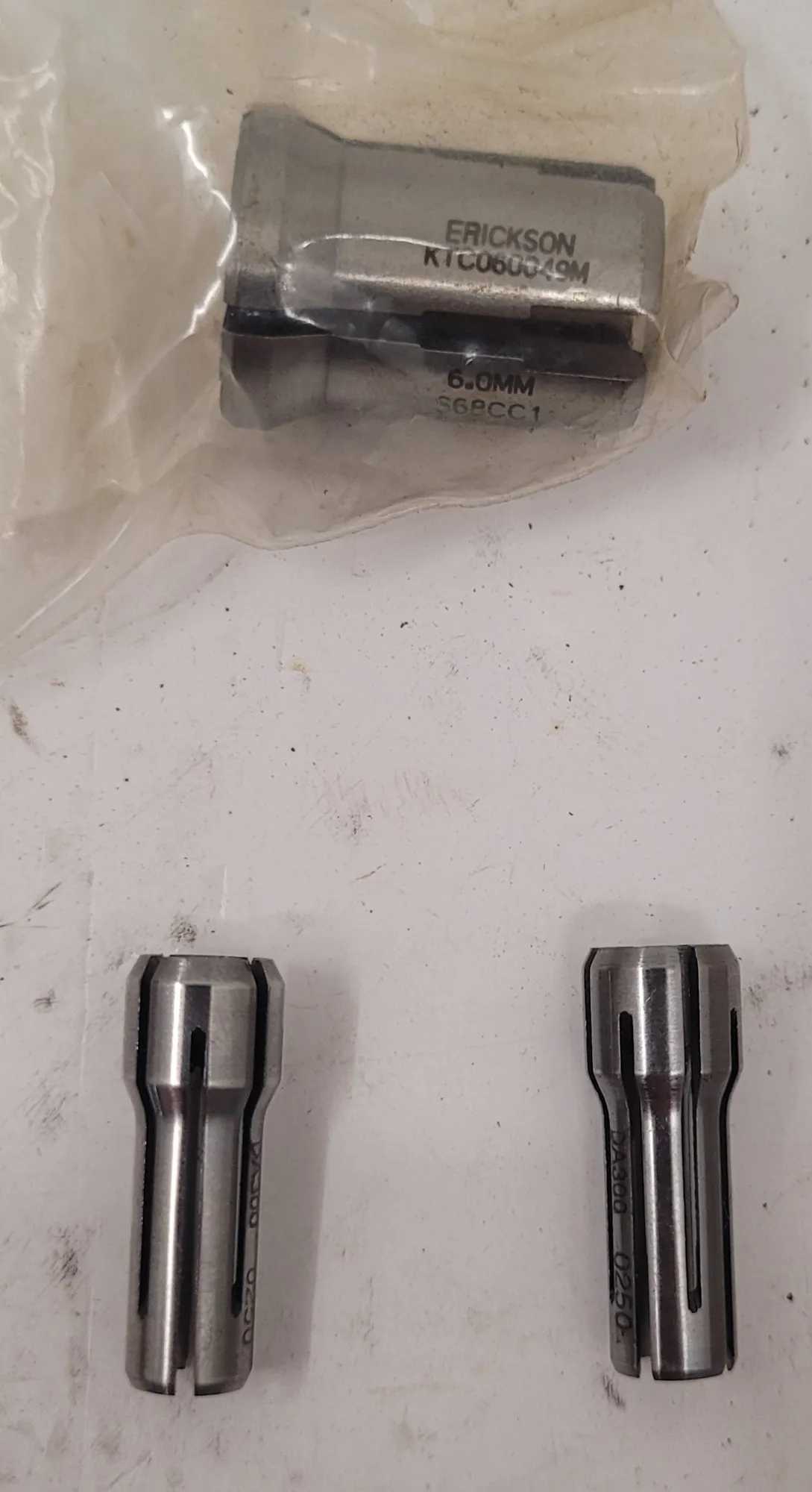 ERICKSON COLLETS – VARIOUS SIZES (LOT OF 3): INCLUDES 2 DA300 AND 1 KTC060049M DOUBLE ANGLE COLLETS - MACHINE TOOLING