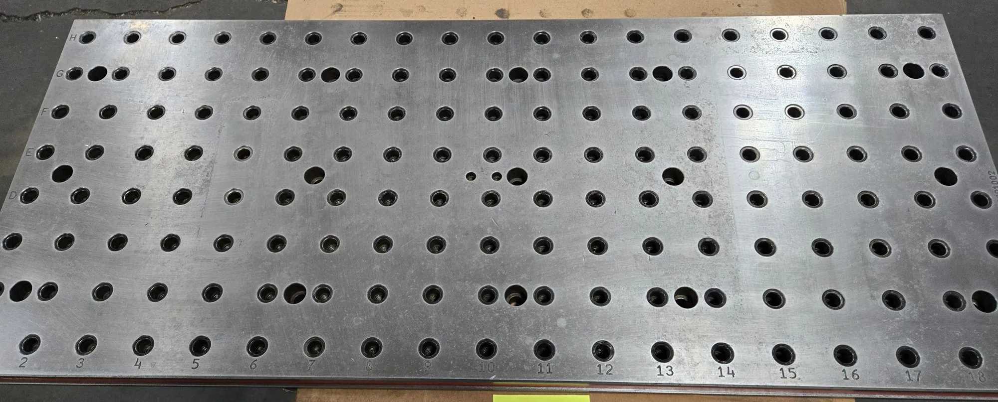 CHICK WORKHOLDING FOUNDATION PLATE, 37.25IN L X 16IN W X 1.4IN H, 203LBS, 12MM BOLT HOLES - MACHINING TOOLING & PARTS