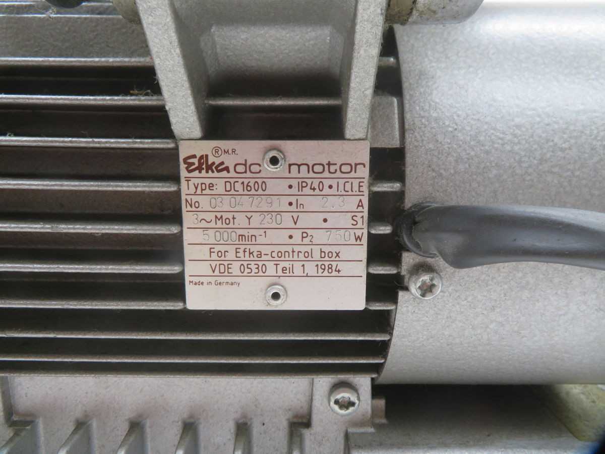 EFKA DC1600 SERVO MOTOR T265799 - SERVO
