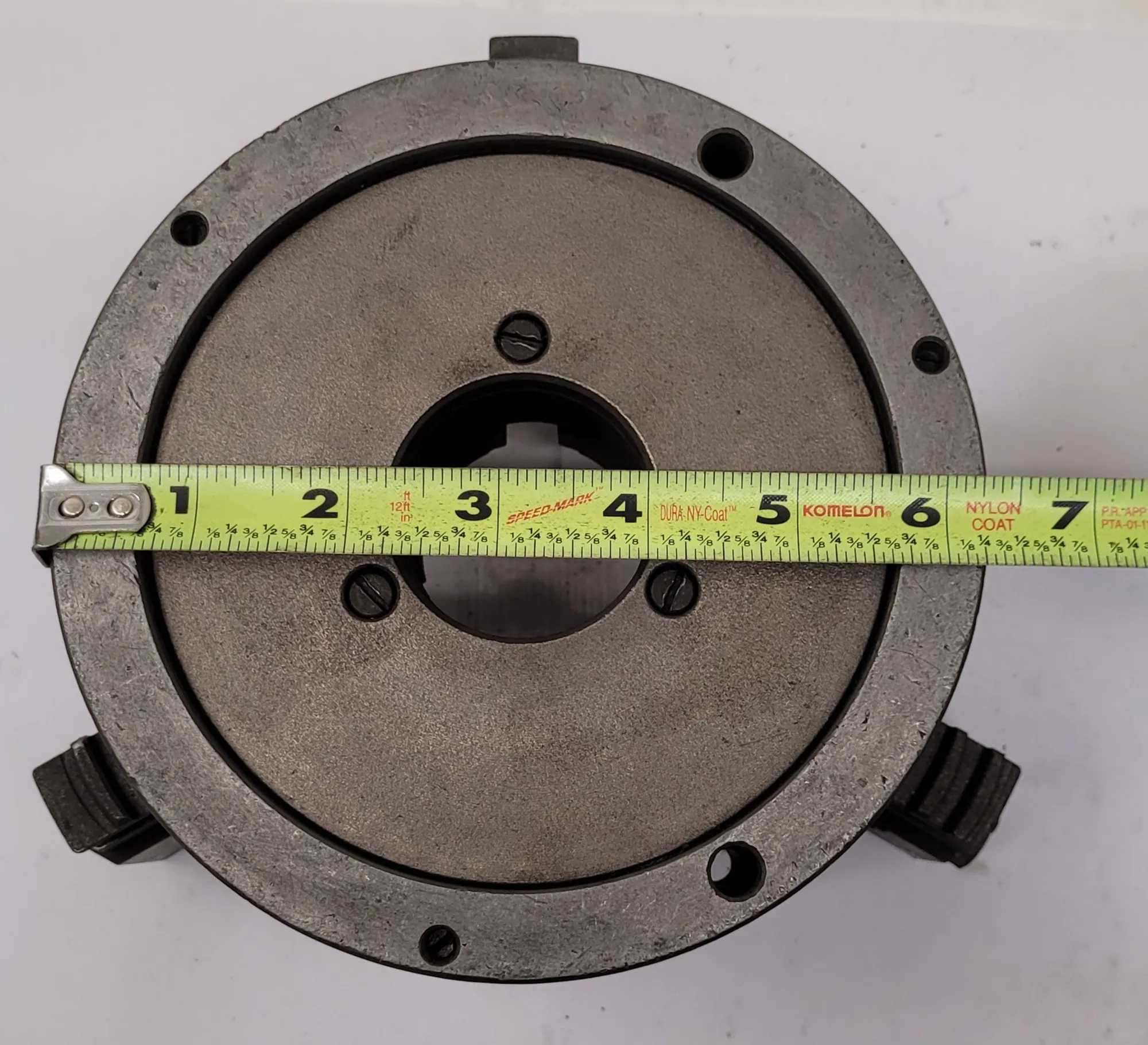 BISON 6" 3-JAW CHUCK, 1.5" CENTER HOLE, FLAT BACK - MACHINE TOOLING