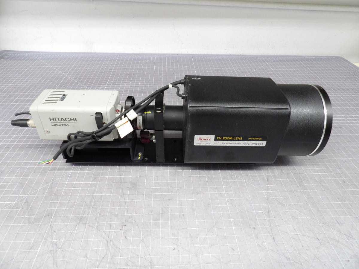 KOWA / HITACHI LMZ750AMPDC KP-D590U CCD CAMERAS CONTROLS, 30-750MM FOCAL RANGE - INSPECTION CAMERAS
