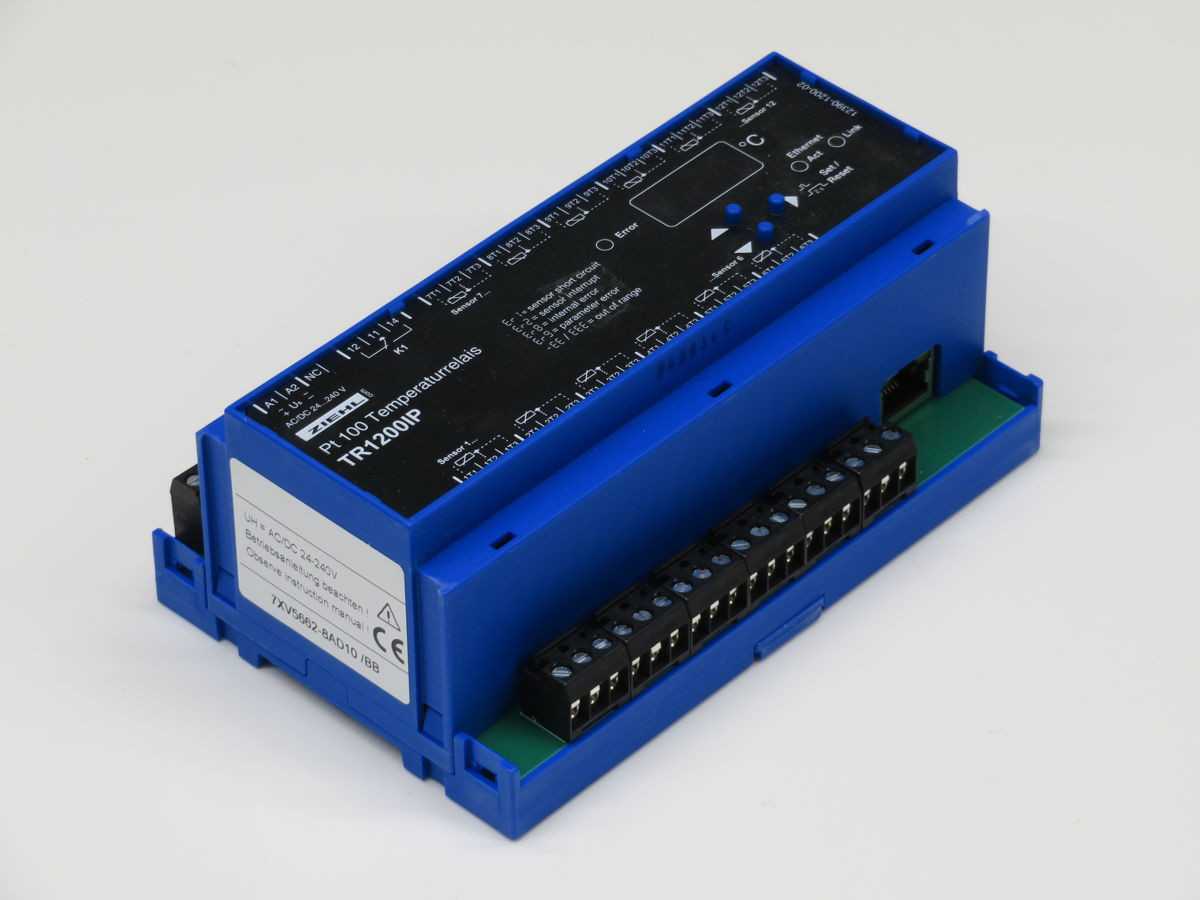 ZIEHL TR1200IP RELAYS, 6X PT100 INPUTS, -50 TO +250°C TEMP RANGE, 3 RELAY OUTPUTS, RS485 MODBUS - TEMPERATURE CONTROL COMPONENTS