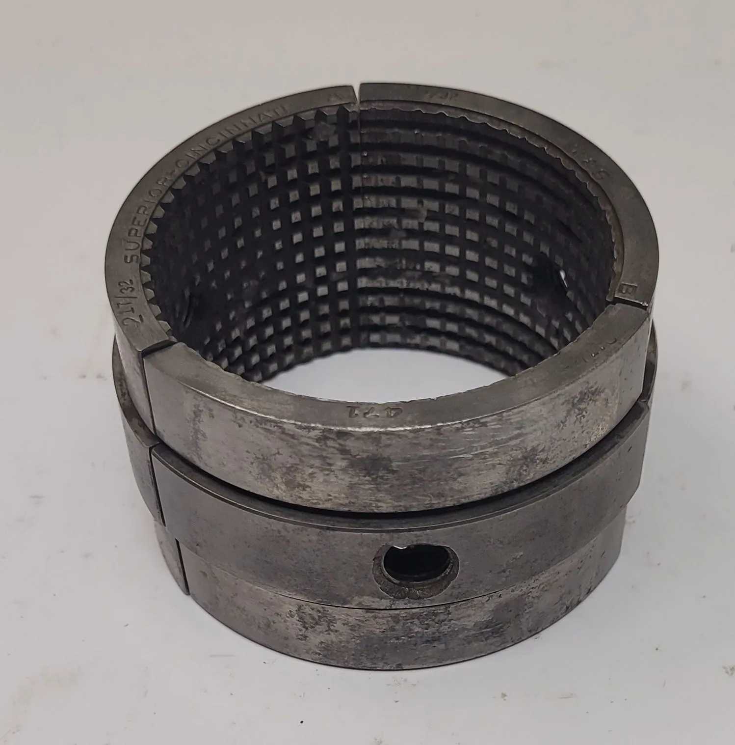 SUPERIOR CINCINNATI 2 17/32" MASTER SERRATED COLLET PAD (1-7/8” H) - MACHINING TOOLING & PARTS