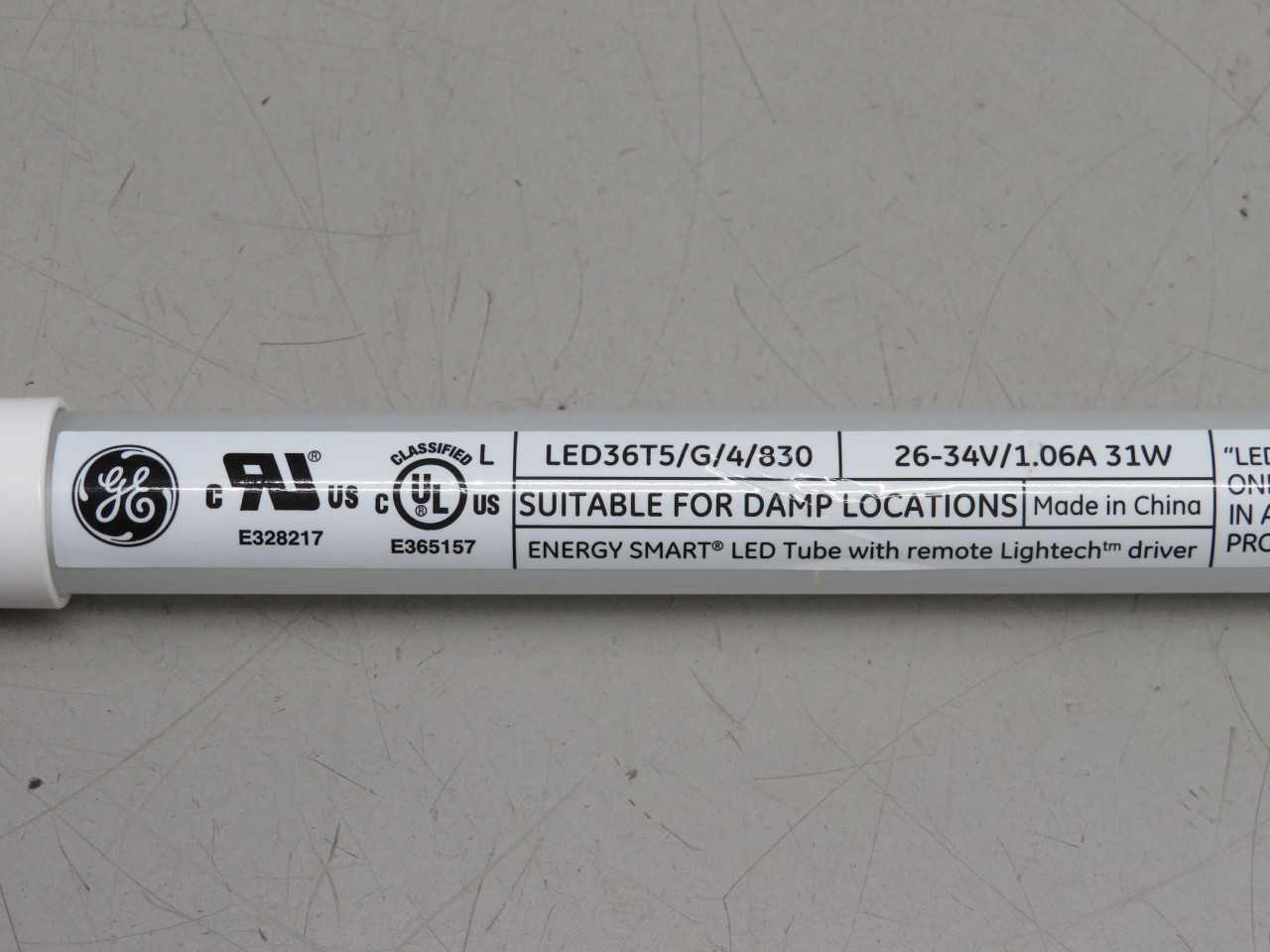 LOT OF 1560 GE 91973 LED36T5/G/4/830 T5 31 WATT LED STRAIGHT TUBE 46 INCH MEDIUM BI-PIN (G5) 3000K EXTERNAL DRIVER - LIGHTING