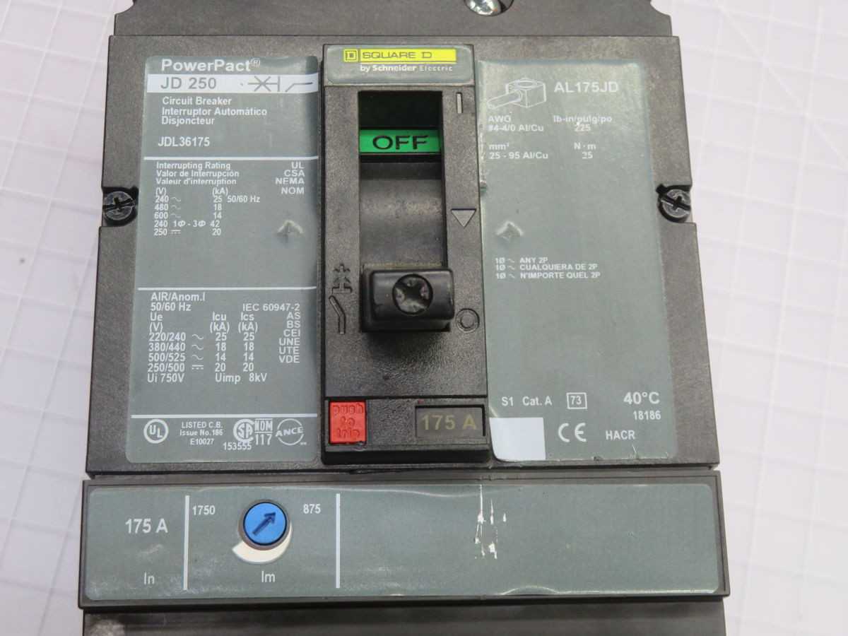 SCHNEIDER ELECTRIC JD 250 CIRCUIT BREAKER T264040 - CIRCUIT BREAKERS