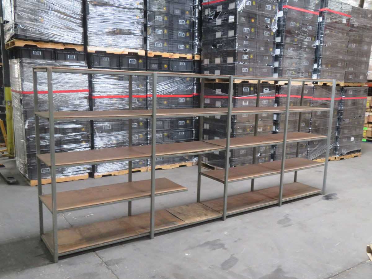 Long Industrial Metal Shelving 192 X 24 X 83 - Heavy-Duty Storage Solution - SHELVING