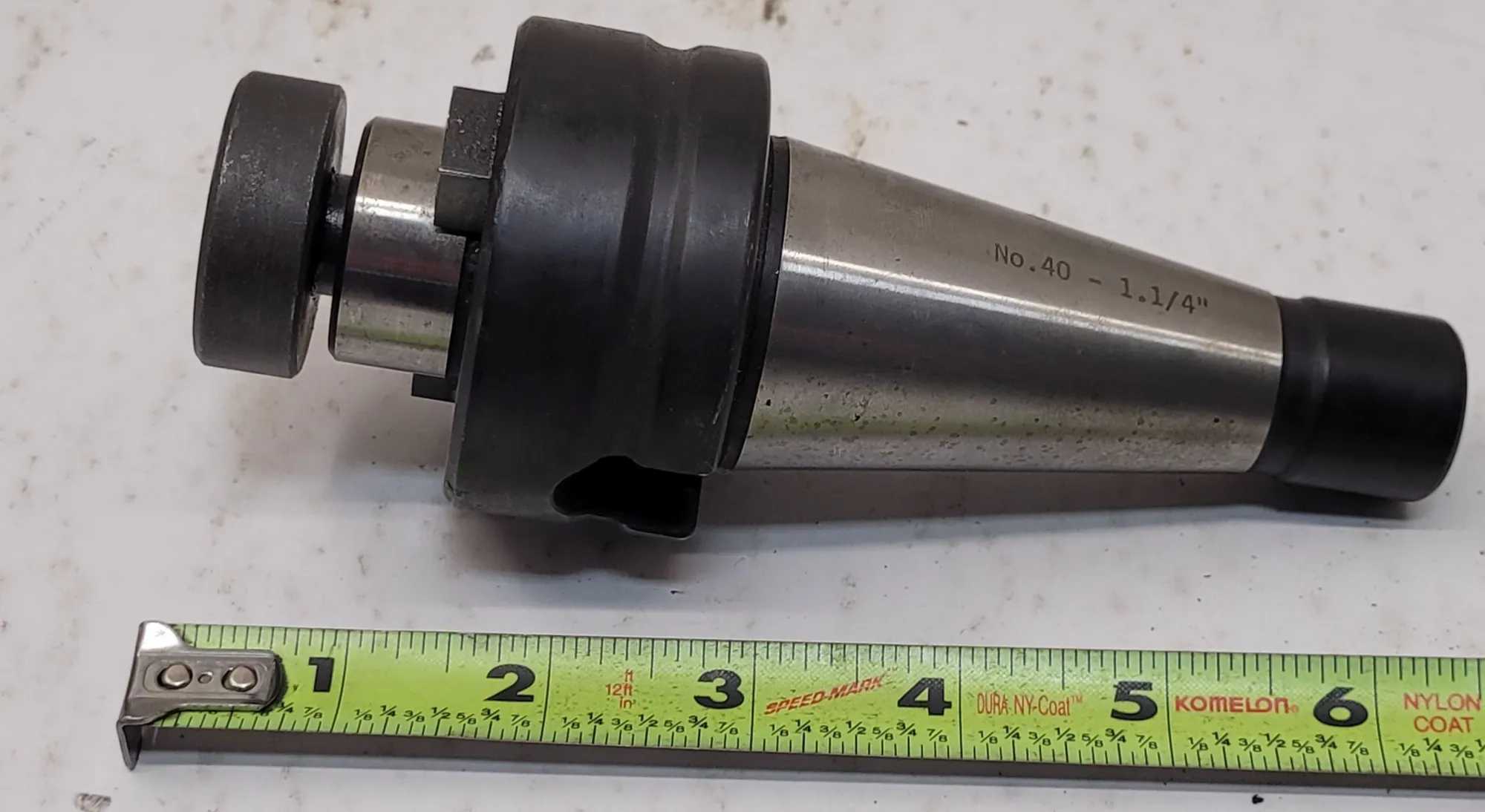COLLIS SHELL END MILL HOLDER, CAT40 TAPER, 1-1/4" PILOT DIAMETER, NO 40 - MACHINING TOOLING & PARTS