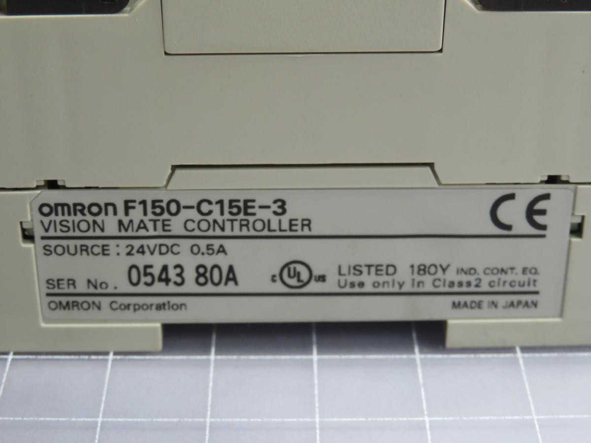 OMRON F150-C15E-3 VISION MATE CTRL, 24 VDC POWER, 8 I/O, RS-232C, 1 F150 CAM PORT - OPERATOR CONTROLS