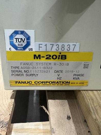 2015 FANUC M-20IB/25 ARTICULATED ROBOT, 25KG PAYLOAD, 1853MM REACH, R-30IB CONTROLLER - ARTICULATED ROBOTS