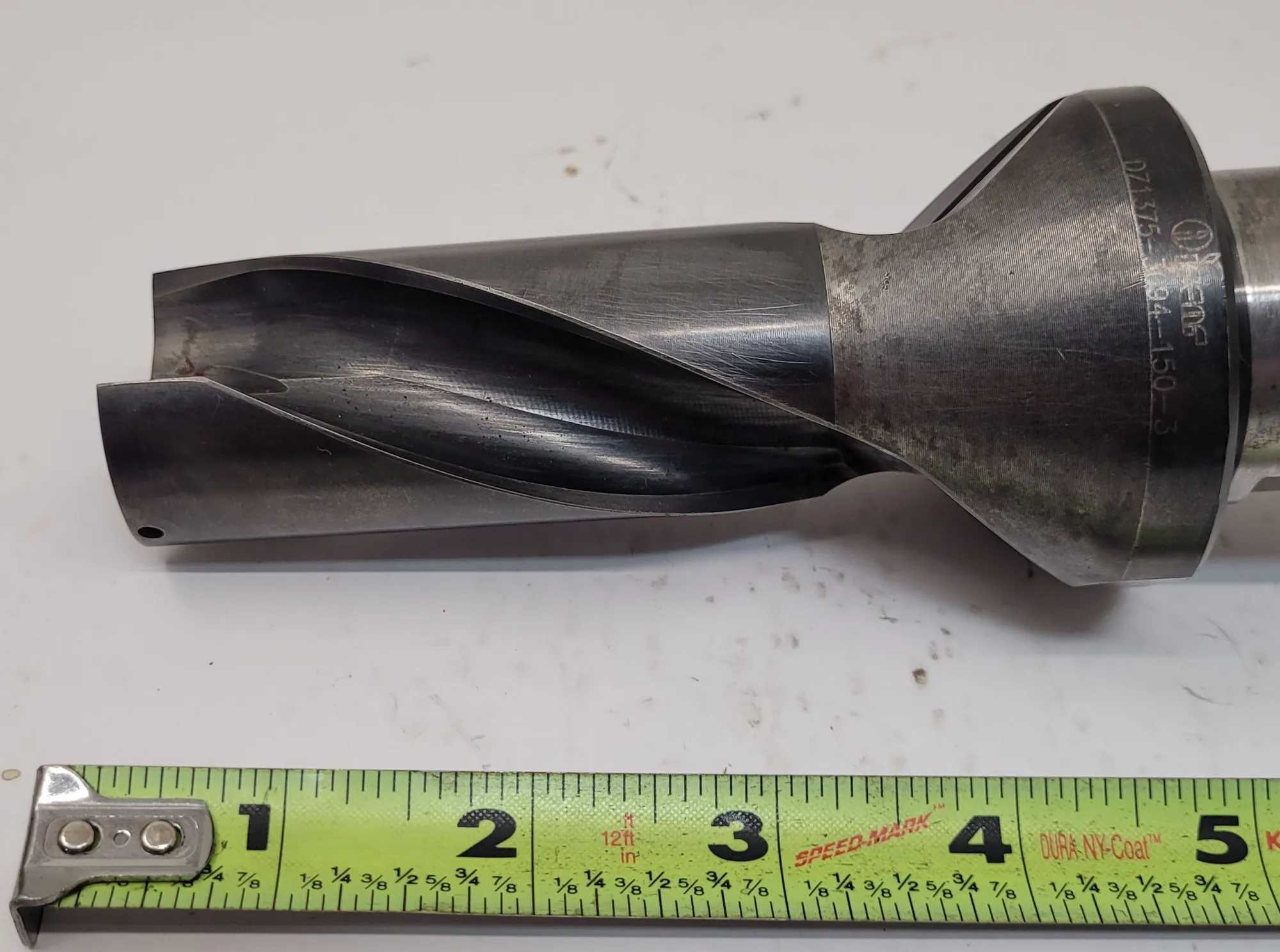 ISCAR DZ1375 INDEXABLE INSERTED DRILL, 1.375" DIA, 3.09" DEPTH, STRAIGHT SHANK, 2 FLUTE - MACHINING TOOLING & PARTS