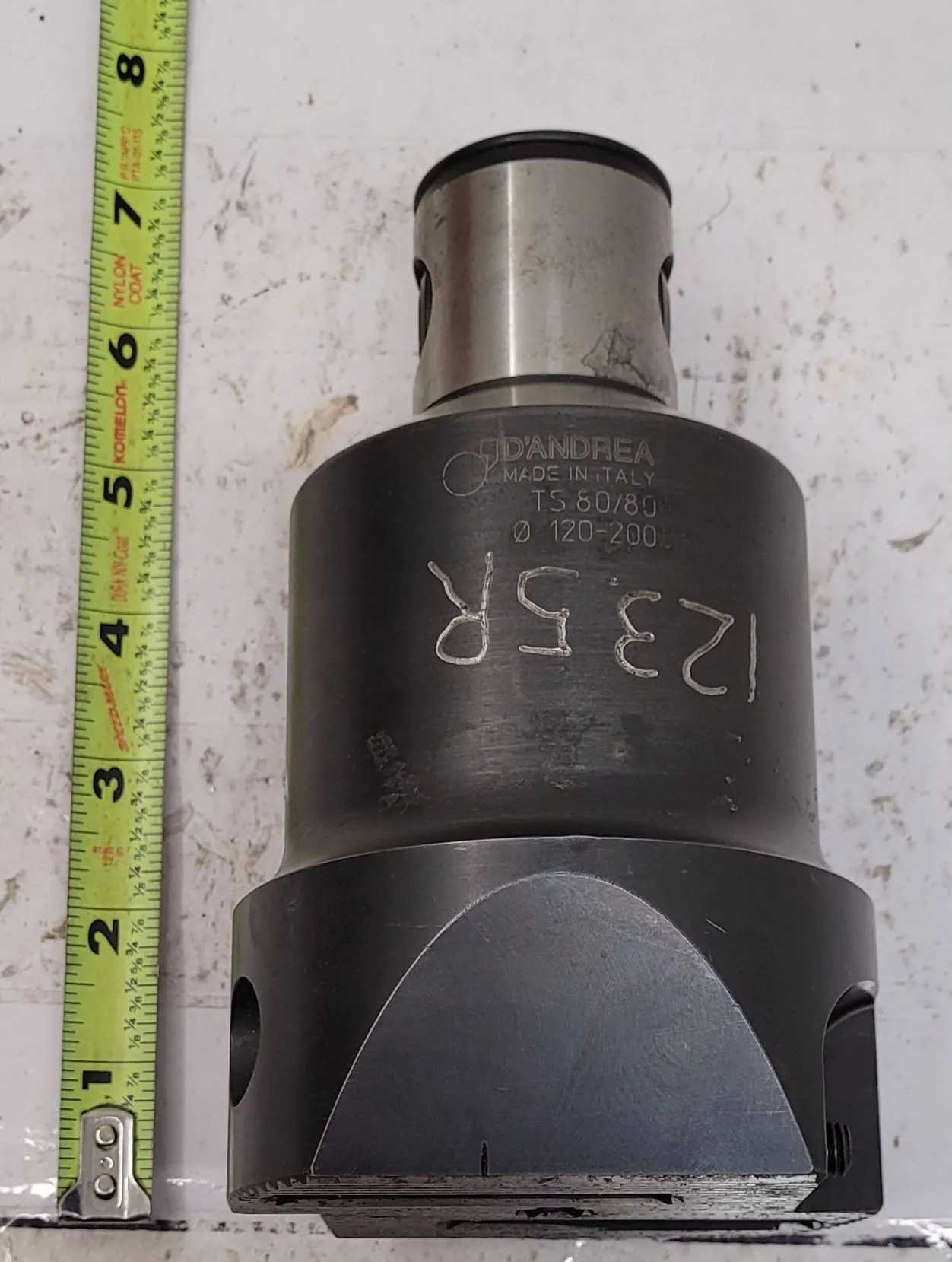 D'ANDREA MB TS 80/80 BORING HEAD, 120MM TO 200MM RANGE, STEEL, COOLANT THROUGH - MACHINE TOOLING
