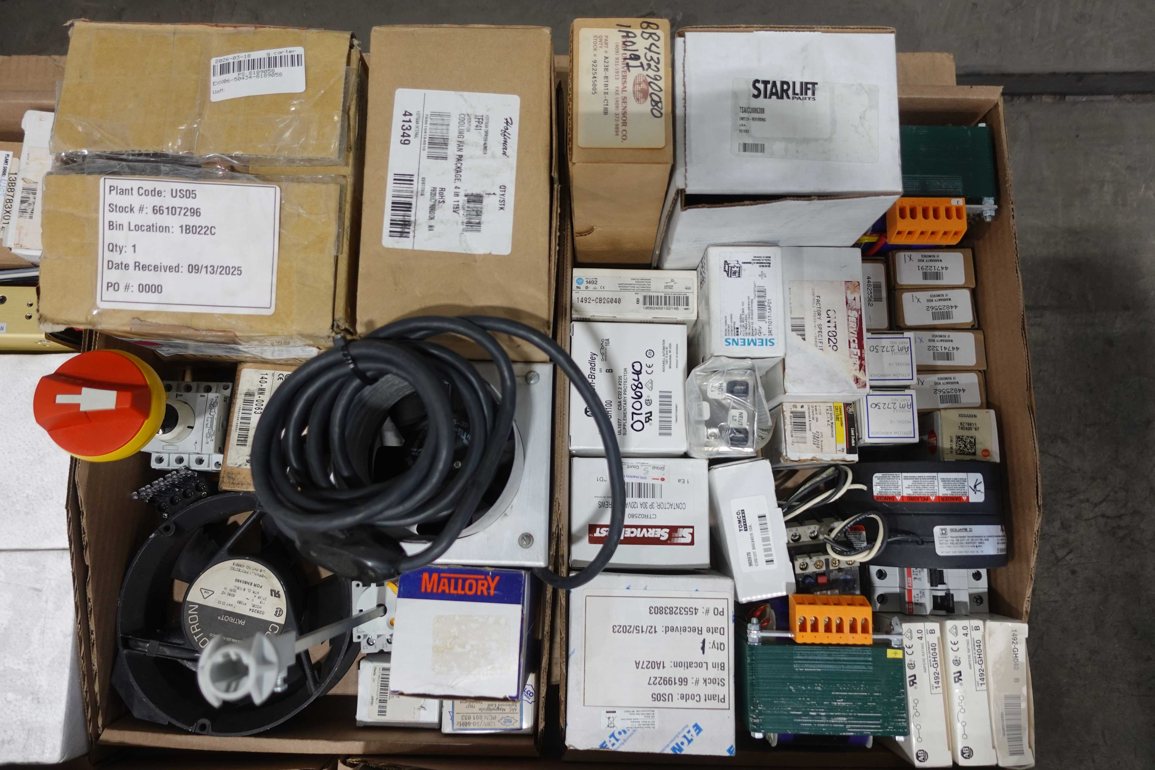 SKU 1767013 - 6 PALLETS OF ASSORTED AUTOMATION AND ELECTRICAL CONTROLS - AUTOMATION & CONTROLS