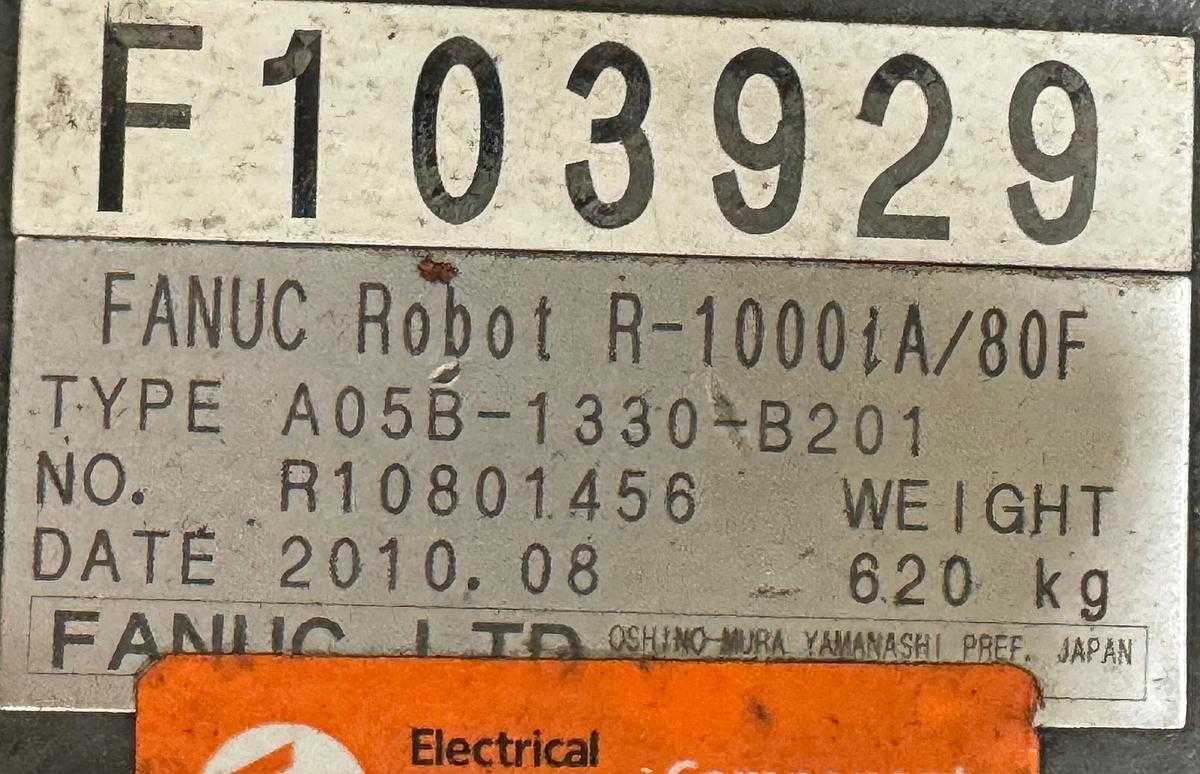 2010 FANUC R-1000iA/80F Robot - 80kg Payload, 2230mm Reach, 620kg Mass - ARTICULATED ROBOTS