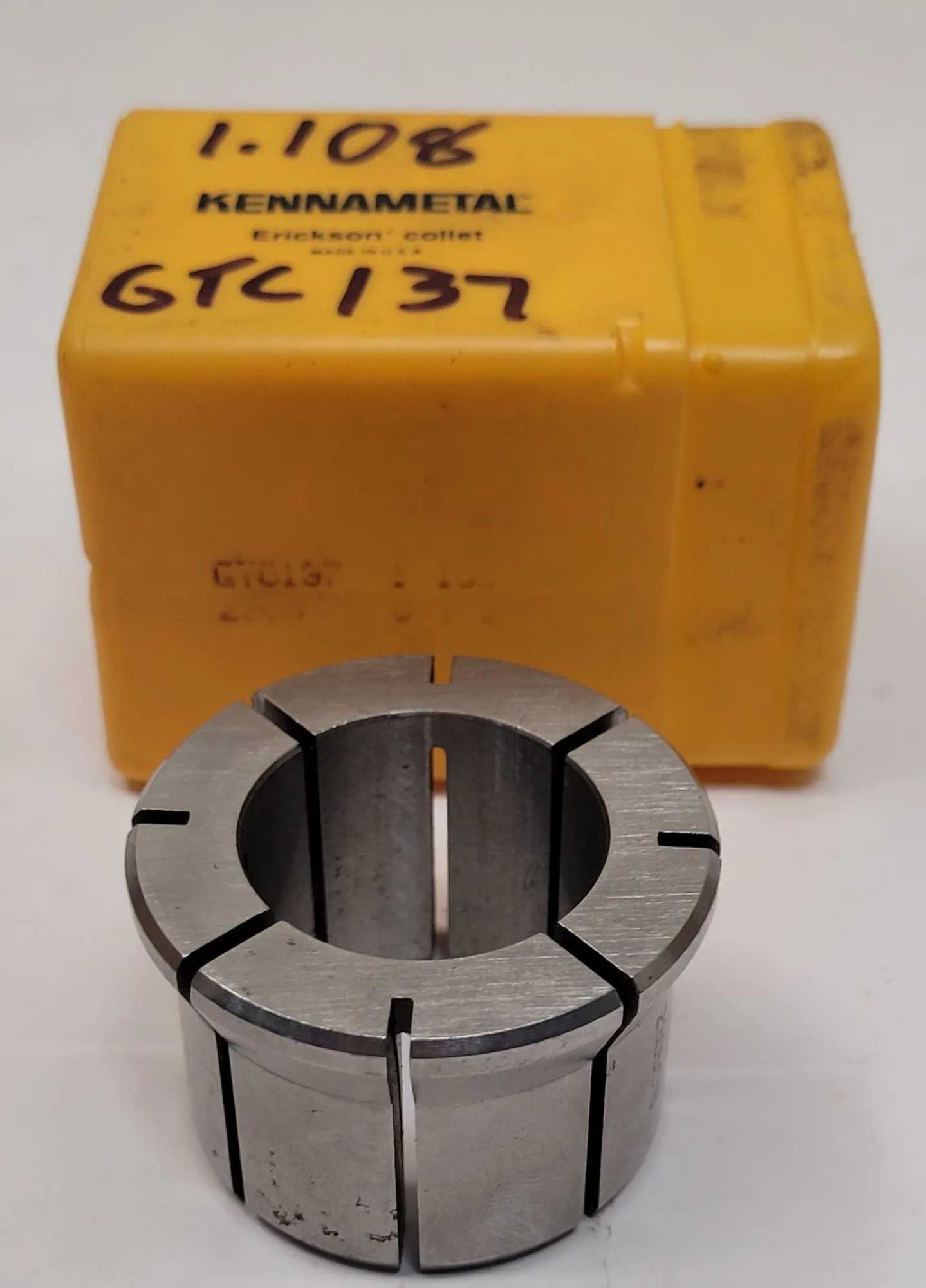 KENNAMETAL GTC 137 TAP COLLET, SIZE 1.108 - MACHINING TOOLING & PARTS