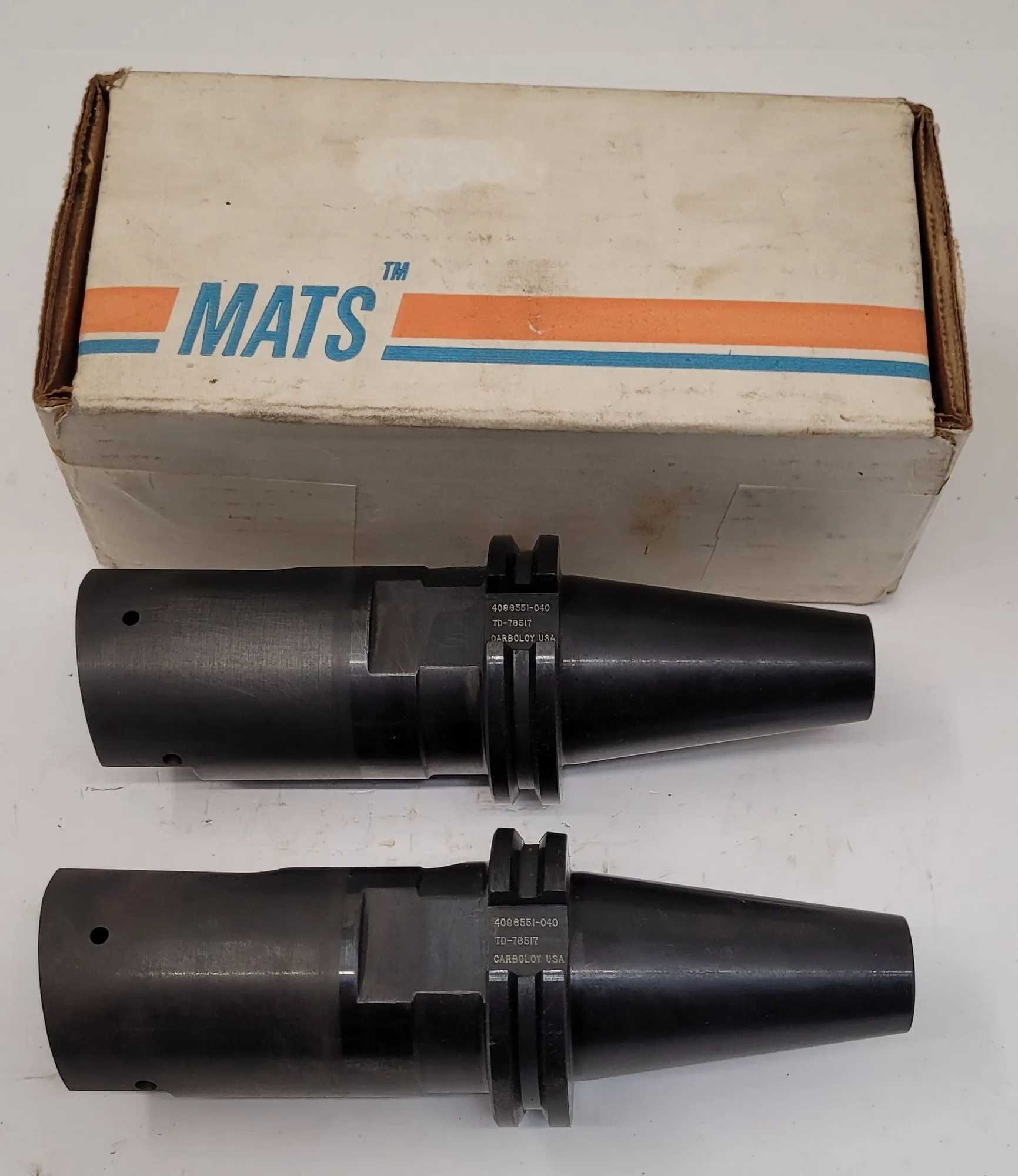 CARBOLOY INDEXABLE END MILL W/ CAT 40 TAPER, OAL: 7.125”, PROJECTION: 4.250”, BODY DIAMETER: 2.00” - MACHINE TOOLING
