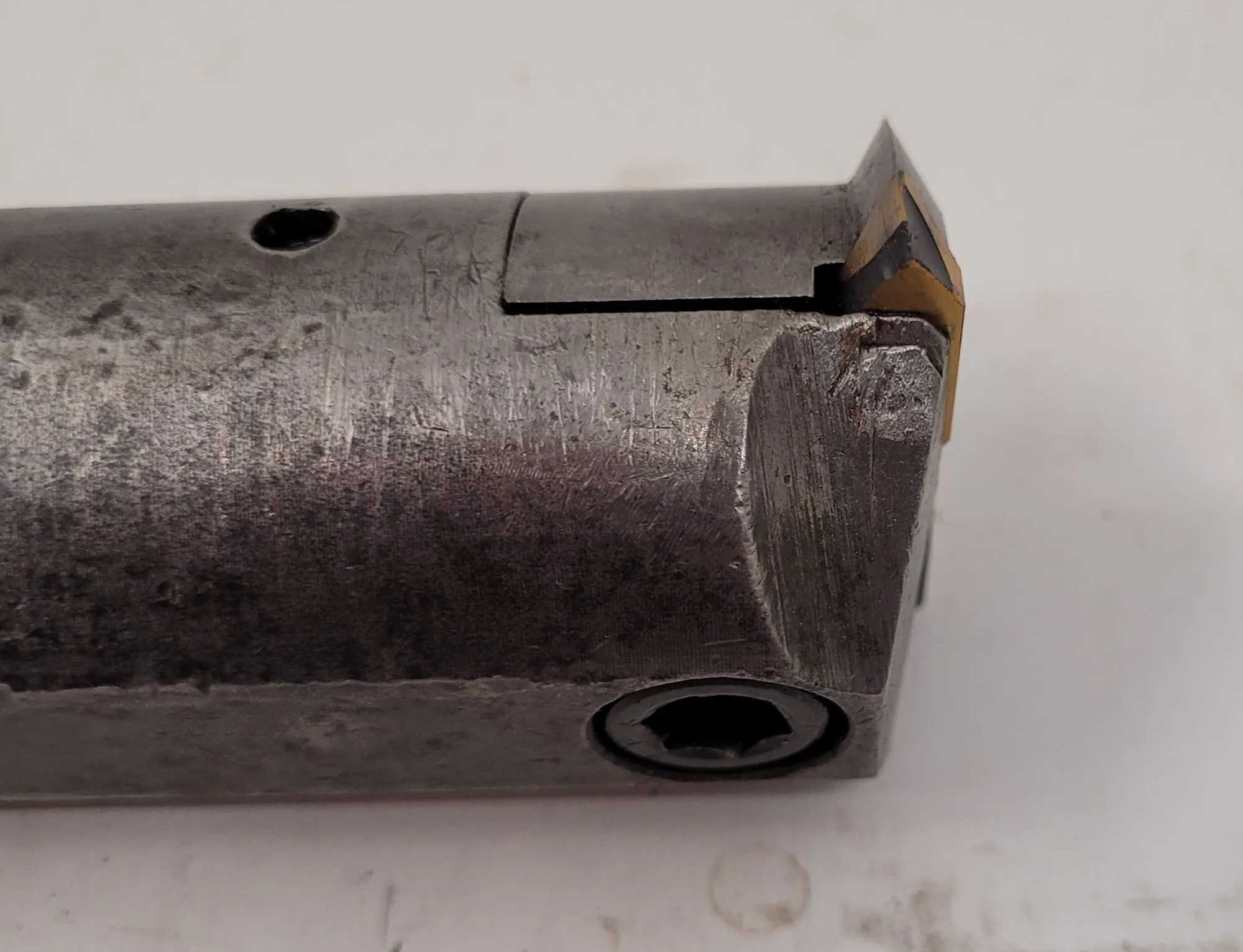 KENNAMETAL BORING BAR 1 1/2" X 12" OAL 1.5" SHANK 1.68" BORE HEAD WITH THREADING INSERT HEAD - MACHINING TOOLING & PARTS