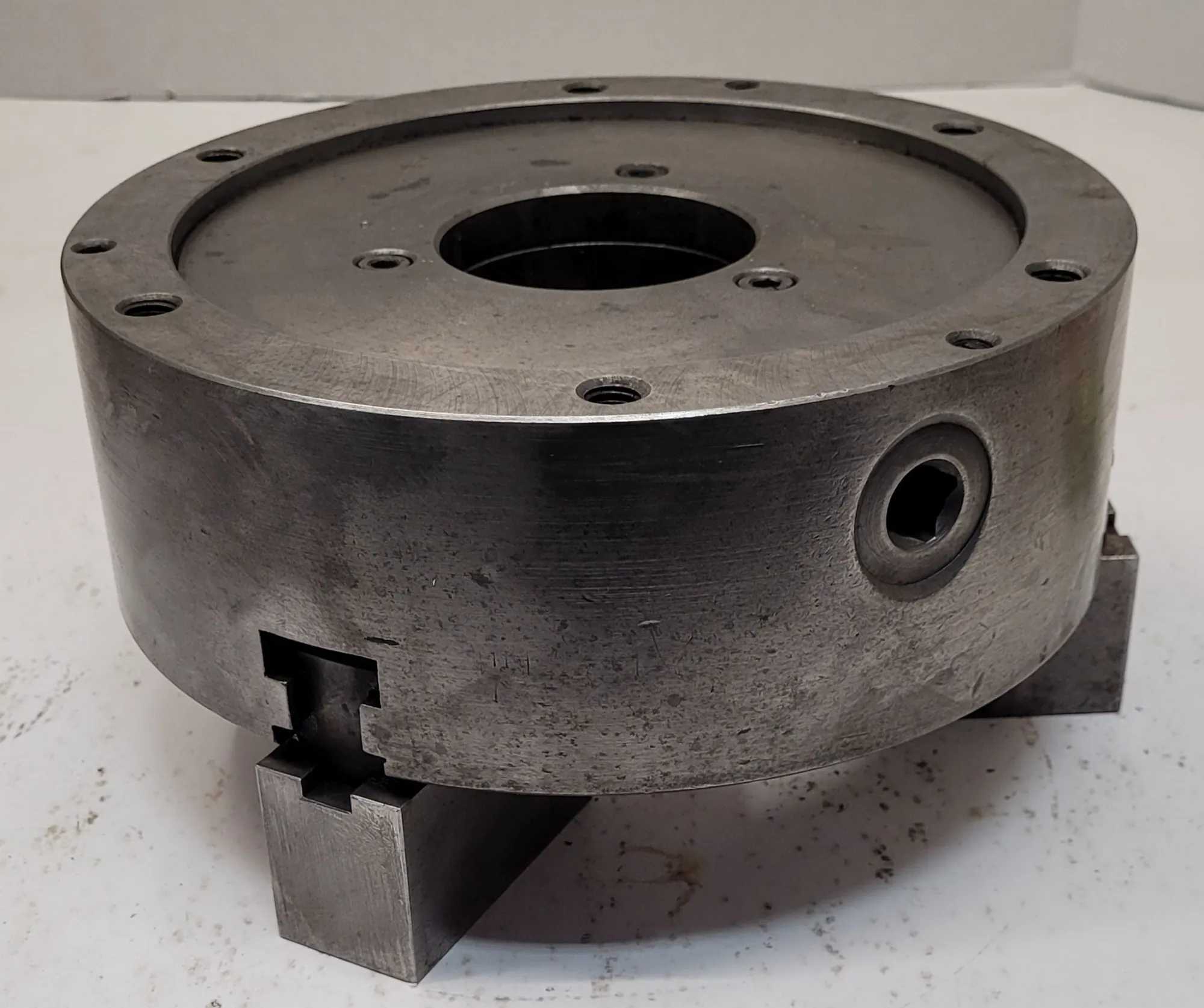 BISON LATHE CHUCK, 10" 3 JAW, 3" THROUGH HOLE - MACHINING TOOLING & PARTS