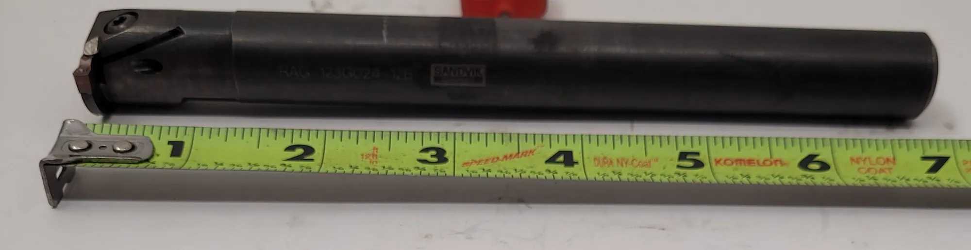 SANDVIK COROMANT BORING BAR RAG 123G024-12B MIN BORE 1.18IN OVERHANG 1.5IN-3IN .75IN DIA - MACHINE TOOLING