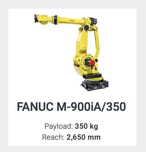 2015 FANUC M-900IA/350 ARTICULATED ROBOT, 350KG PAYLOAD, 2650MM REACH, R-30IB CONTROLLER - ARTICULATED ROBOTS