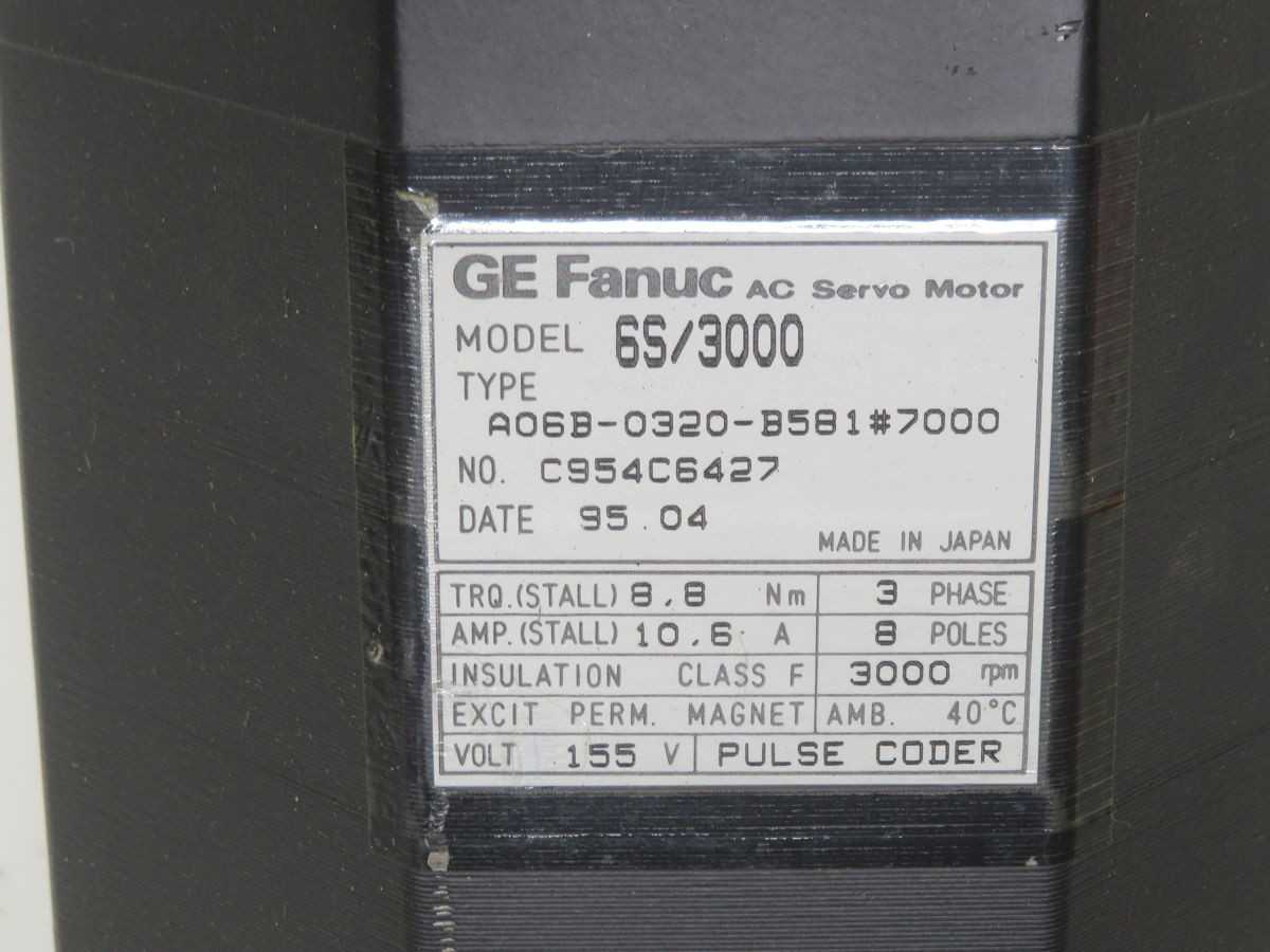 FANUC 6S/3000 A06B-0320-B581 AC SERVO MOTOR T262734 - SERVO MOTORS