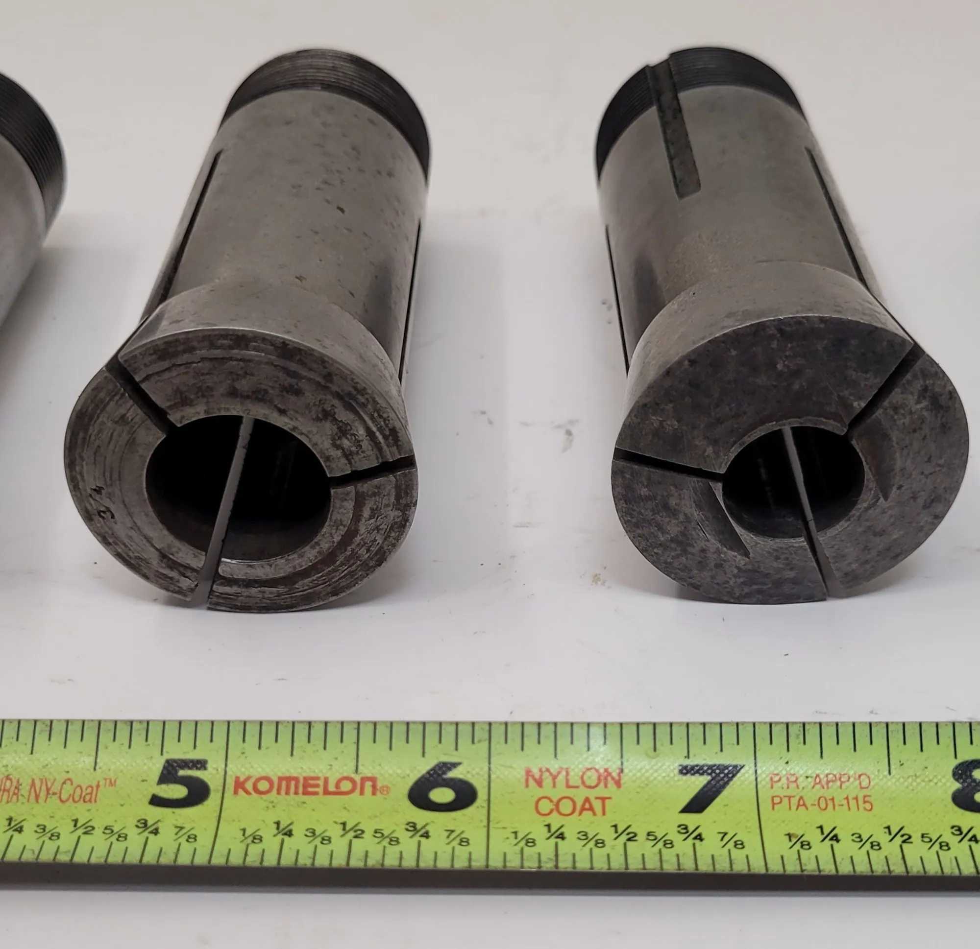 UNBRANDED 5 PIECE COLLET SET - VARIOUS SIZES (1.125IN, 1IN, 1/8IN, 15MM, 3/4IN) - MACHINING TOOLING & PARTS