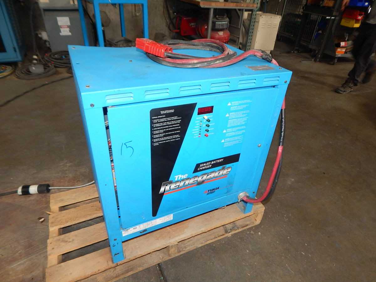 YUASA GTS-12-750 FORKLIFT BATTERY CHARGER 24V, 750 AH M6853 - FORKLIFTS