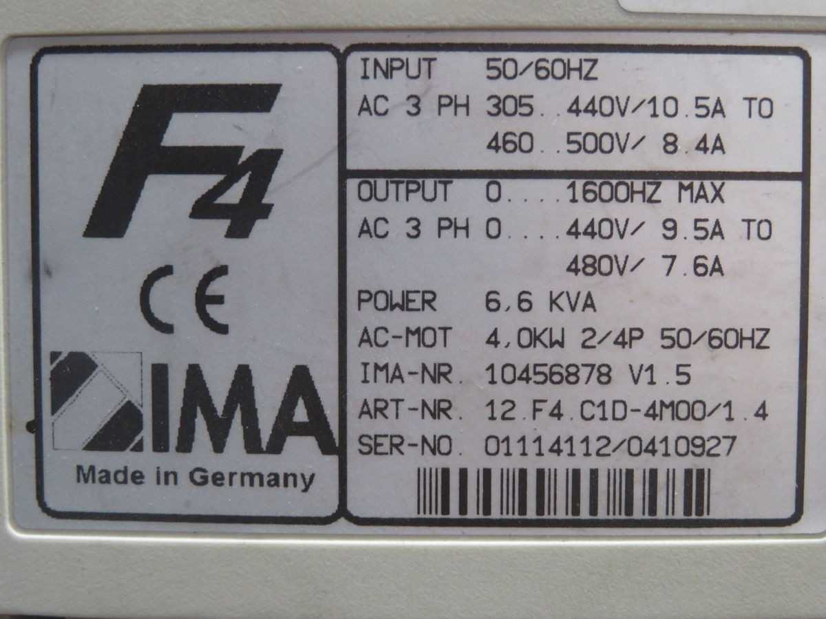 KEB 12.F4.C1D-4M00/1.4 INVERTER CONTROL T266948 - INDUSTRIAL PARTS