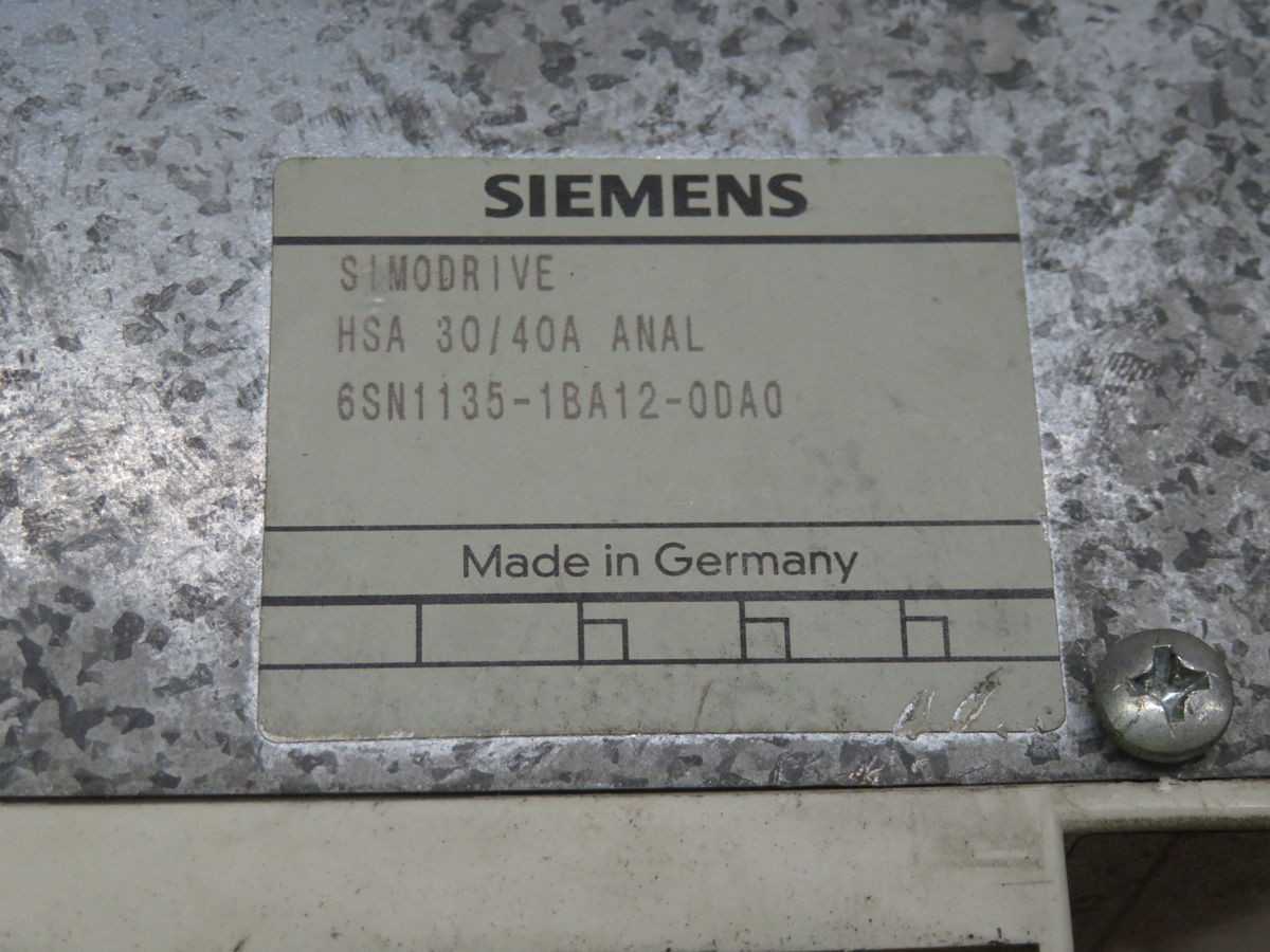 Siemens 6SN1123-1AA00-0DA0 Power Module, 1-Axis, 80A Out, 36kW Pwr, 600V DC - DC DRIVES