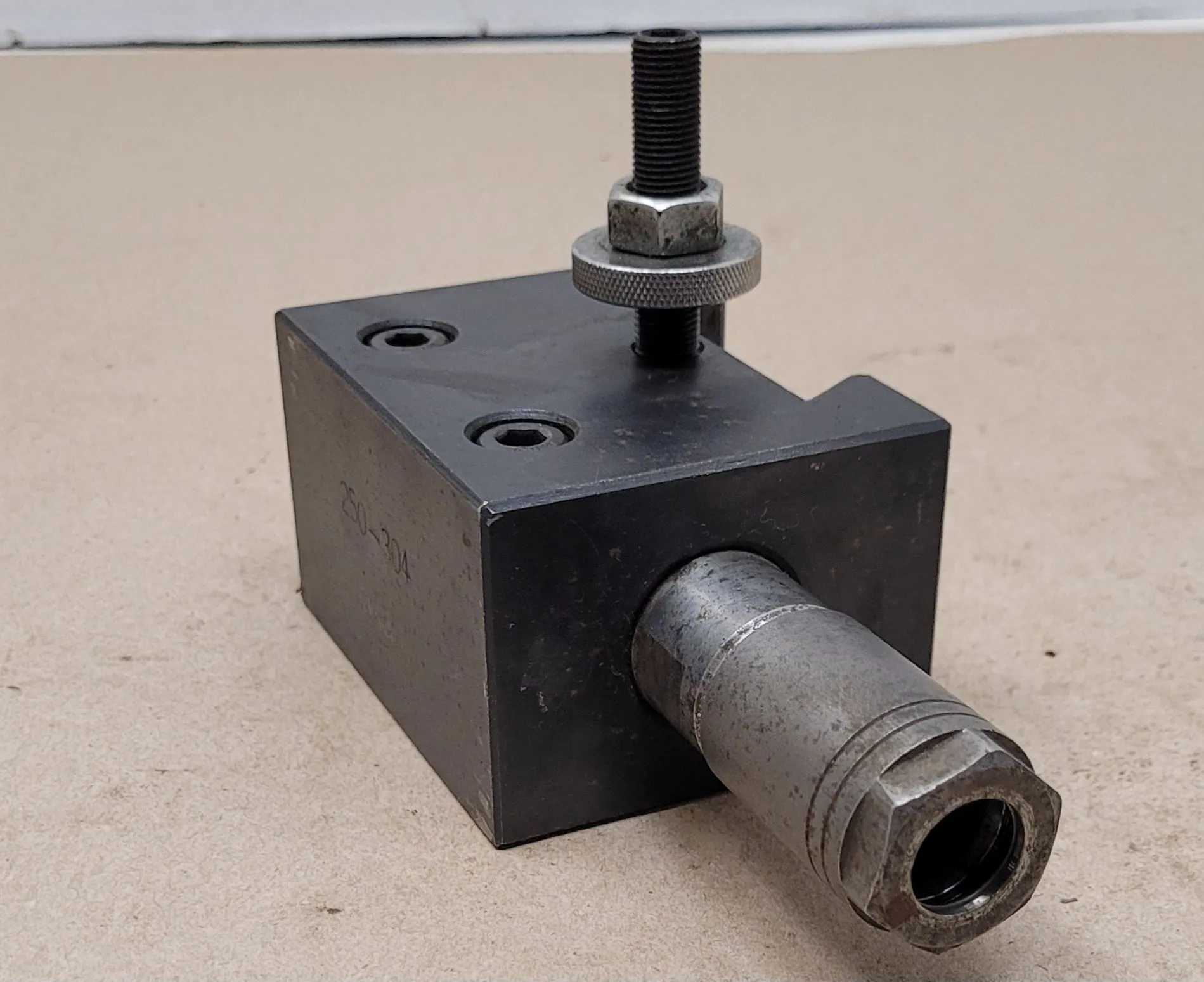 SHARS 250-304 BORING BAR HOLDER W/ ACCUPRO DA100 COLLET CHUCK 1" BORE SIZE - MACHINING TOOLING & PARTS