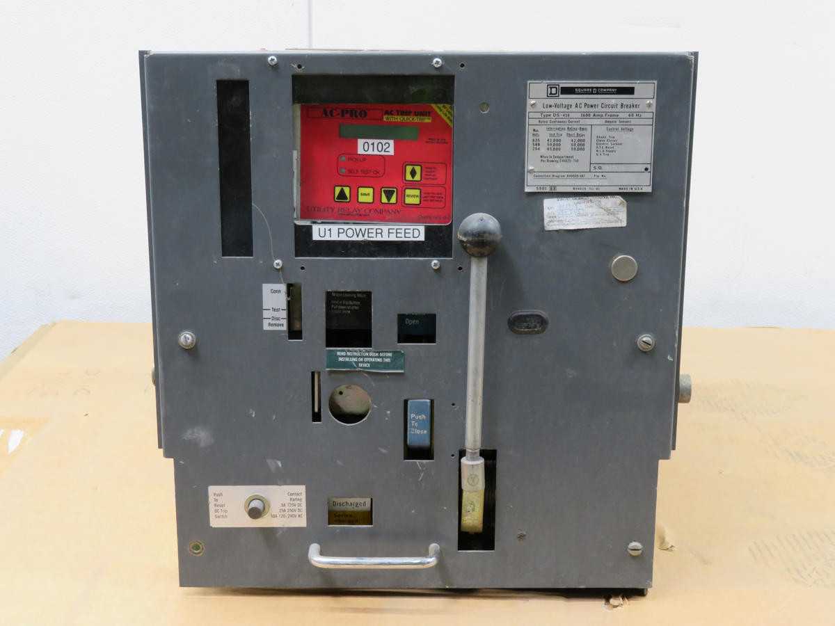 Square D DS-416 Circuit Breaker, 1600A Frame, 60Hz Freq, 600VAC Max V, 1600A Cont Current - CIRCUIT BREAKERS