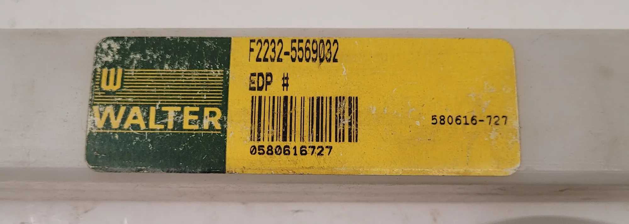 WALTER INDEXABLE MILL CUTTER, 0.472" CUT DIAMETER, 6.3" OAL, 45 DEGREE ANGLE - MACHINE TOOLING