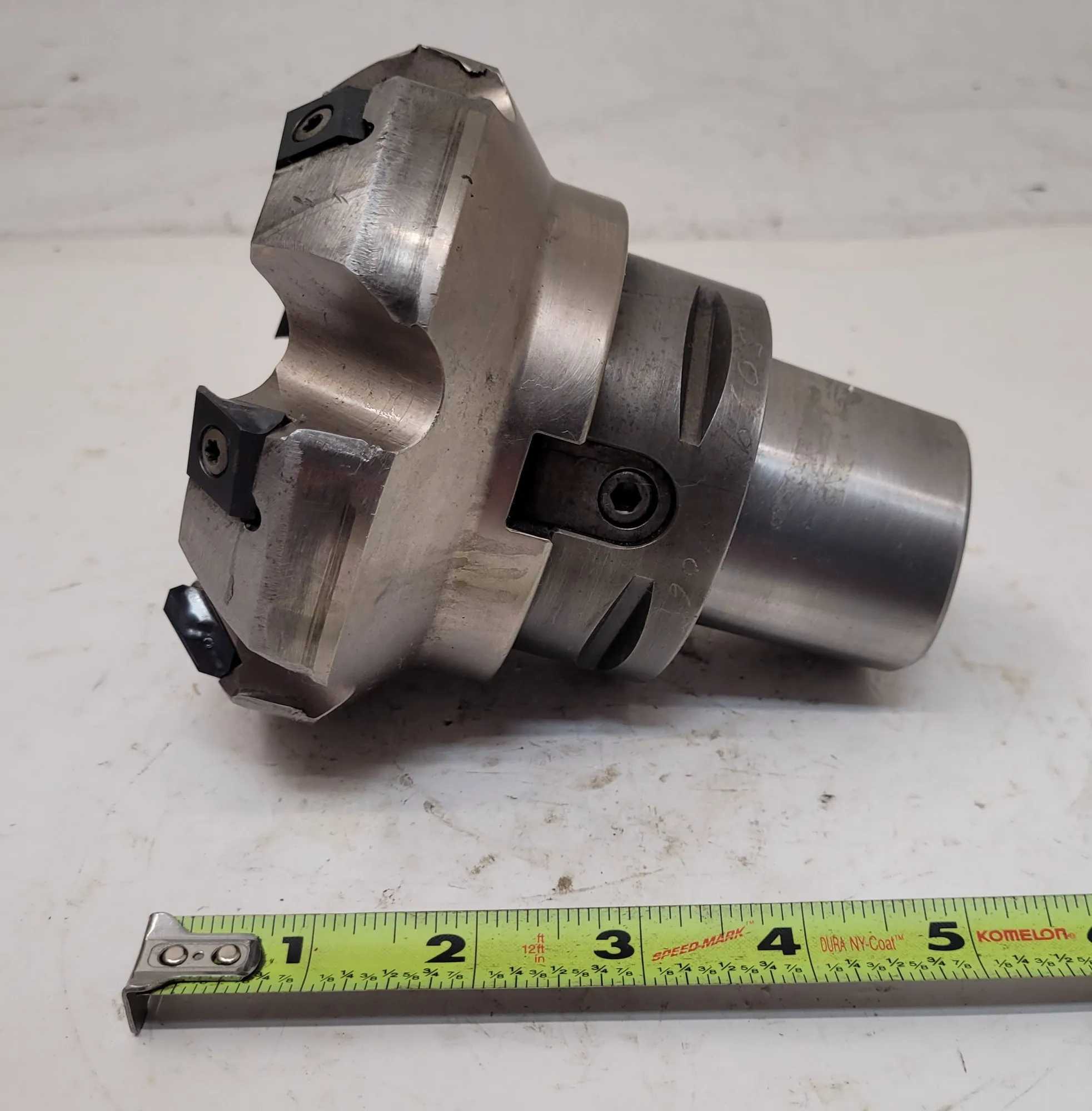 INGERSOLL SN6N-04R01 FACE MILL W/ 6 INSERTS AND CAPTO C8 TOOL HOLDER, 4.69" CUTTING DIAMETER - MACHINE TOOLING