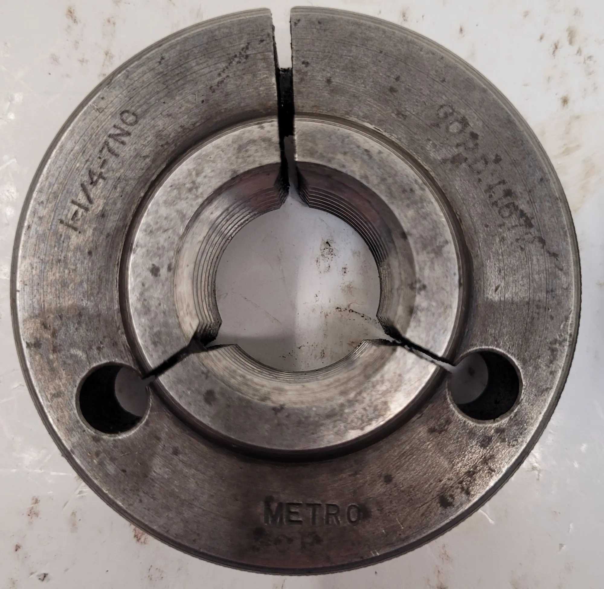 UNBRANDED THREAD RING GAUGES, GO/NO GO, VARIOUS SIZES, SET OF 2 - MACHINING TOOLING & PARTS