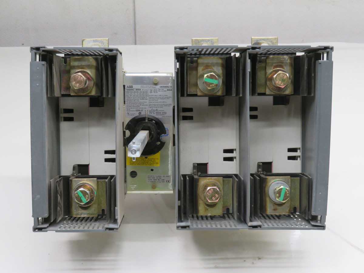 ABB OES800L12 DISCONNECT SWITCH, 3-POLE, 800A CURRENT, 600V VOLTAGE, 200KA SCCR, 1000V UI - SWITCHES