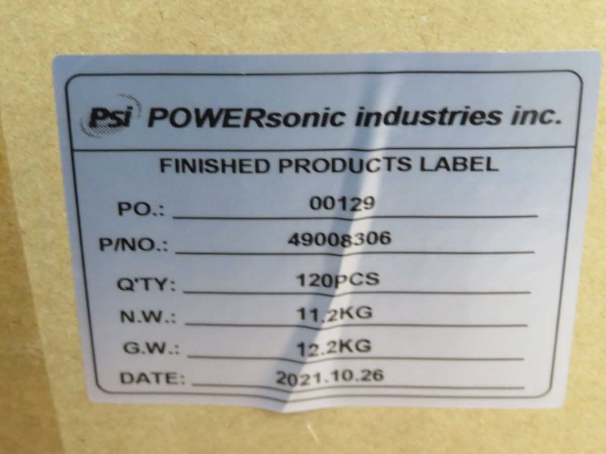 LOT OF 120 POWERSONIC 49008306 CORDEST CABLE - CORDSET CABLES