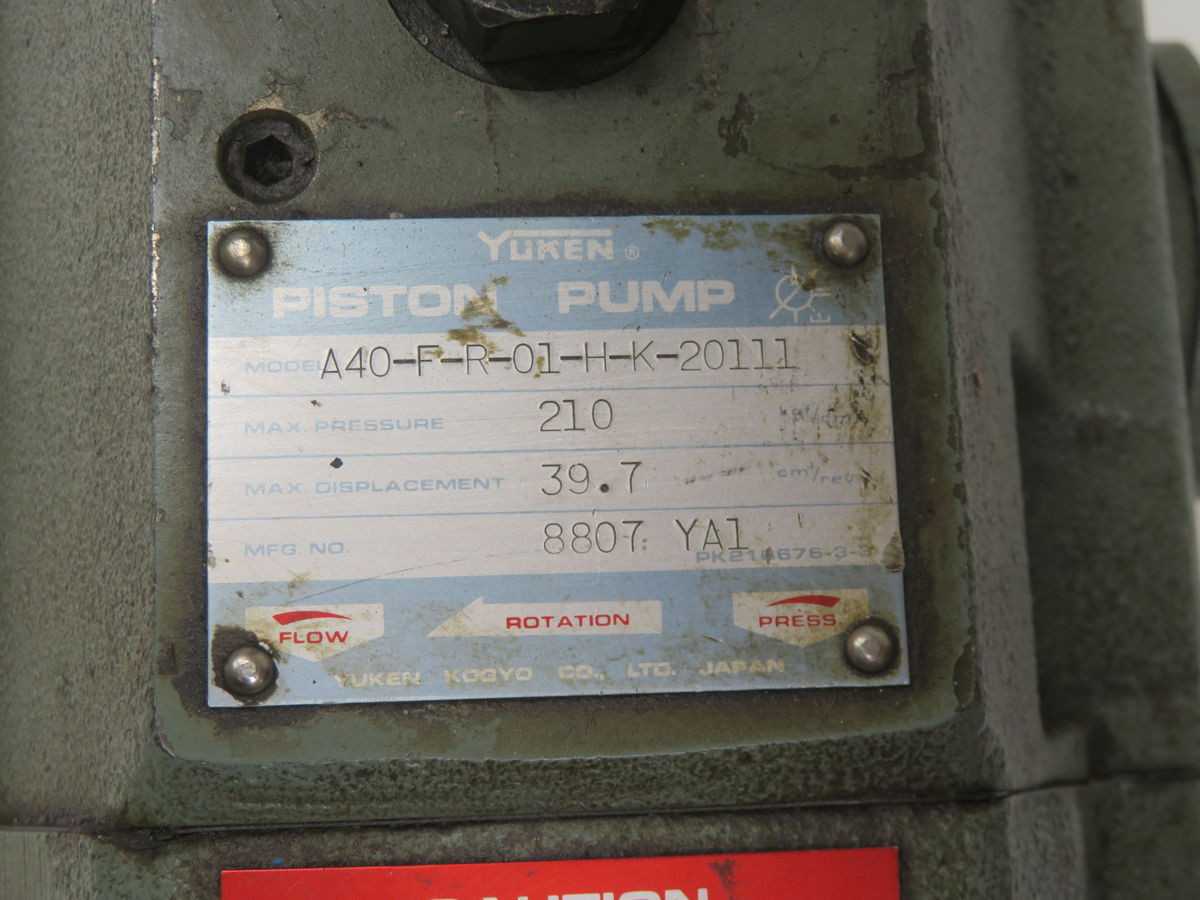 Yuken A40-F-R-01-H-K-20111 Piston Pump T263402 - High Performance Hydraulic Solution - HYDRAULIC VANE PUMP