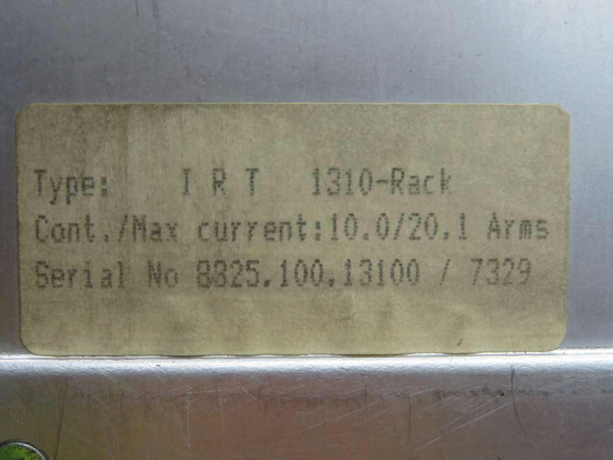IRT 1310-RACK DIGITAL SERVO AMPLIFIER FOR BRUSHLESS MOTORS. T269058 - SERVO