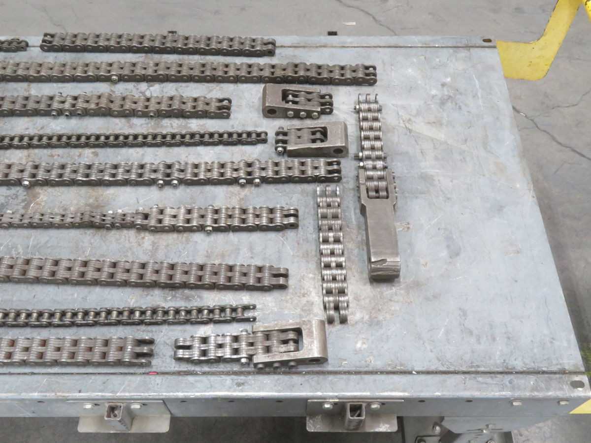 INDUSTRIAL DOUBLE STRAND ROLLER CHAIN LOT FOR PARTS AND PIECES 150 LBS T267686 - CHAIN