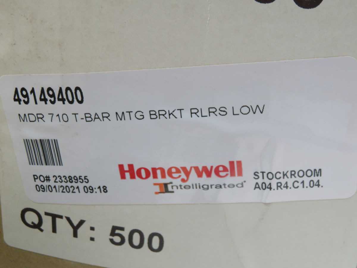 LOT OF 50 HONEYWELL 49149400 2338955 MDR 710 T-BAR MTG BRKT RLRS LOW T267210 - PNEUMATIC VALVE