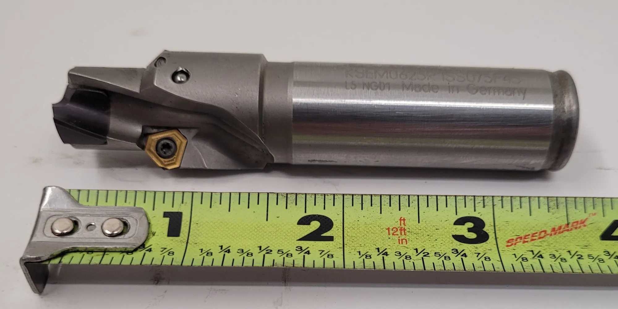 Kennametal KSEM0625R1SS075F45 Coolant Thru Indexable Drill, 5/8" Cut Dia, 3/4" Shank - MACHINING ACCESSORIES & TOOLING