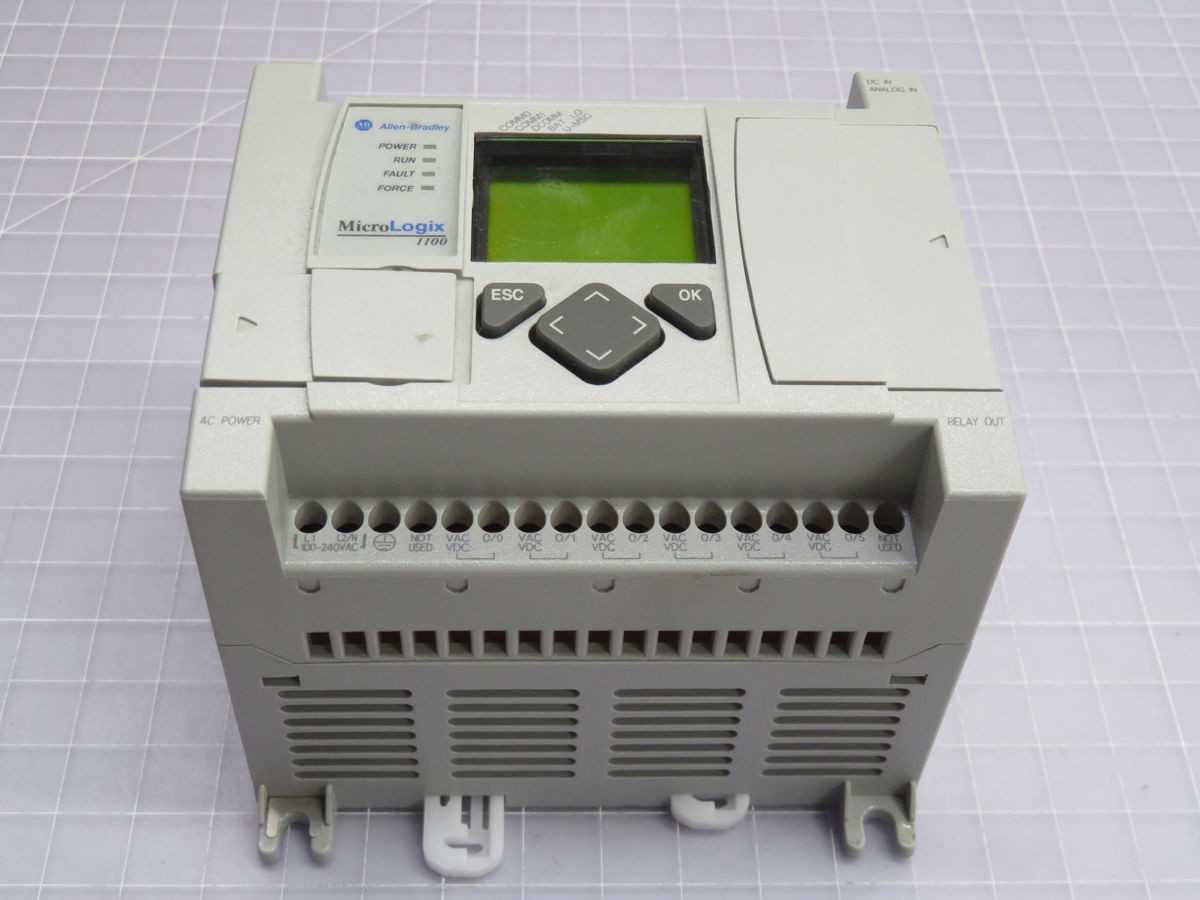 ALLEN BRADLEY 1763-L16BWA CONTROLS PLCS, 120-240V AC, 10 DI, 2 AI, 6 RELAY OUT, 8KB MEM, ETHERNET - AUTOMATION & CONTROLS