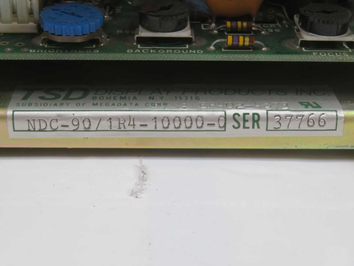 TSD NDC-90/1R4-10000-0 9" AMBER MONITOR T269139 - OPERATOR INTERFACE PANELS