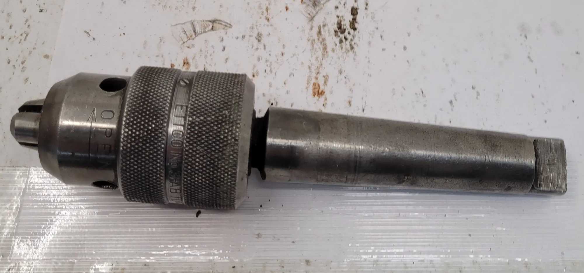 NIKKEN DT45-6 QUICK CHANGE TOOL HOLDER, 45 TAPER, 1/2" DRILL CHUCK (APPROX 8" OAL) - MACHINE TOOLING