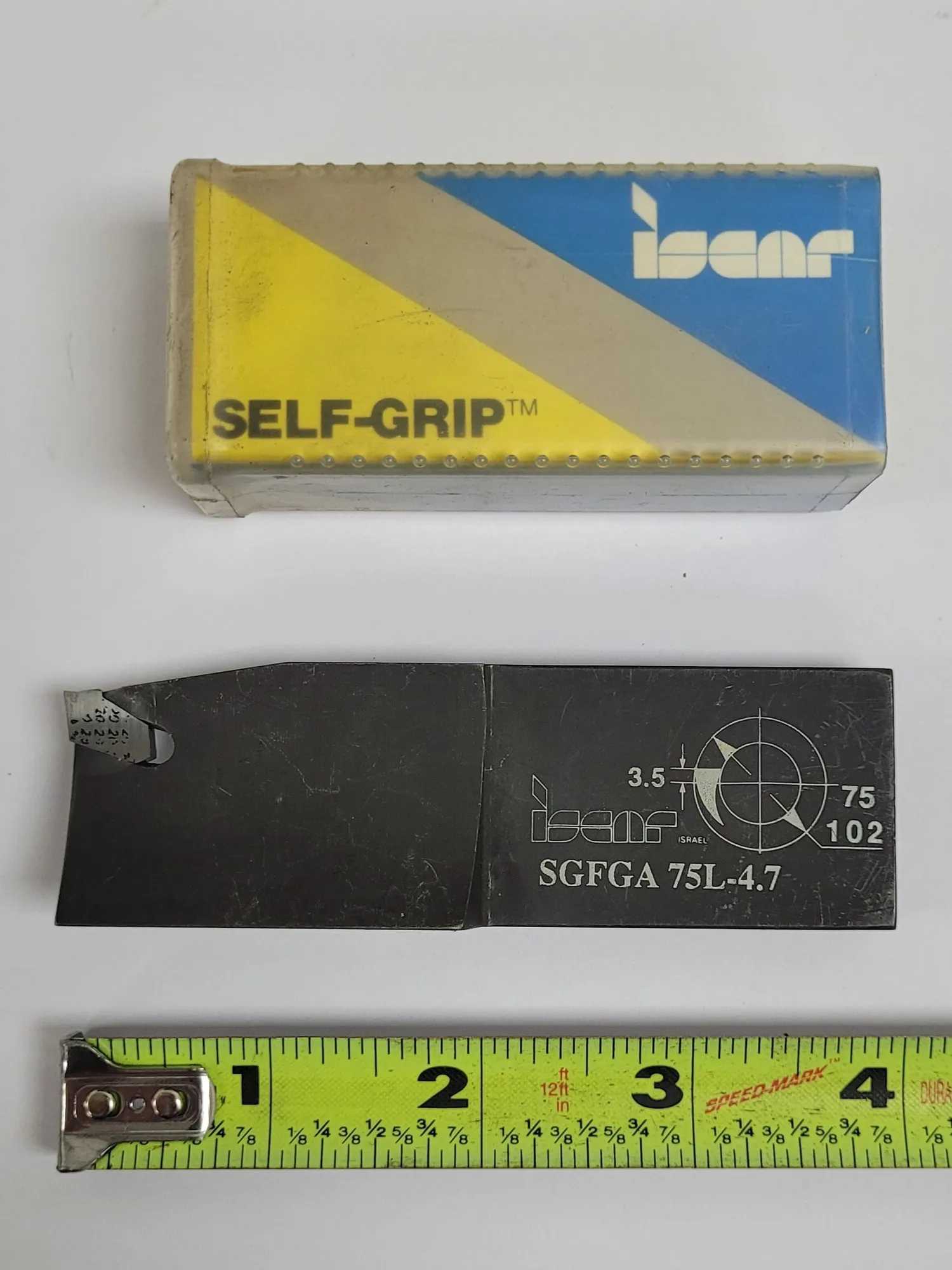 ISCAR SELF-GRIP SGFGA 75 L-4.7 PARTING & GROOVING BLADE, 3.98″ L, 1.25” W SHANK - MACHINING ACCESSORIES & TOOLING