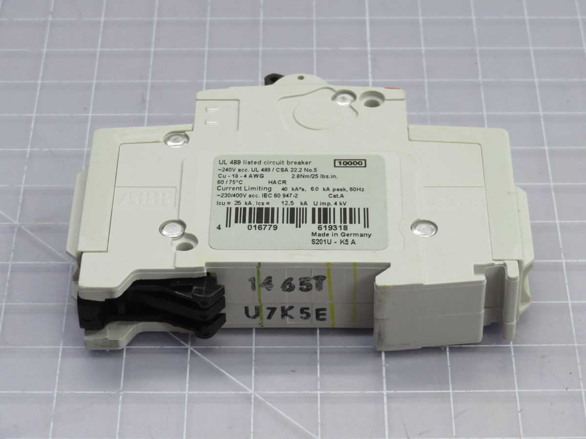Lot Of 9 ABB S 201U-K5 Moulded Case Circuit Breakers T259311 - CIRCUIT BREAKERS