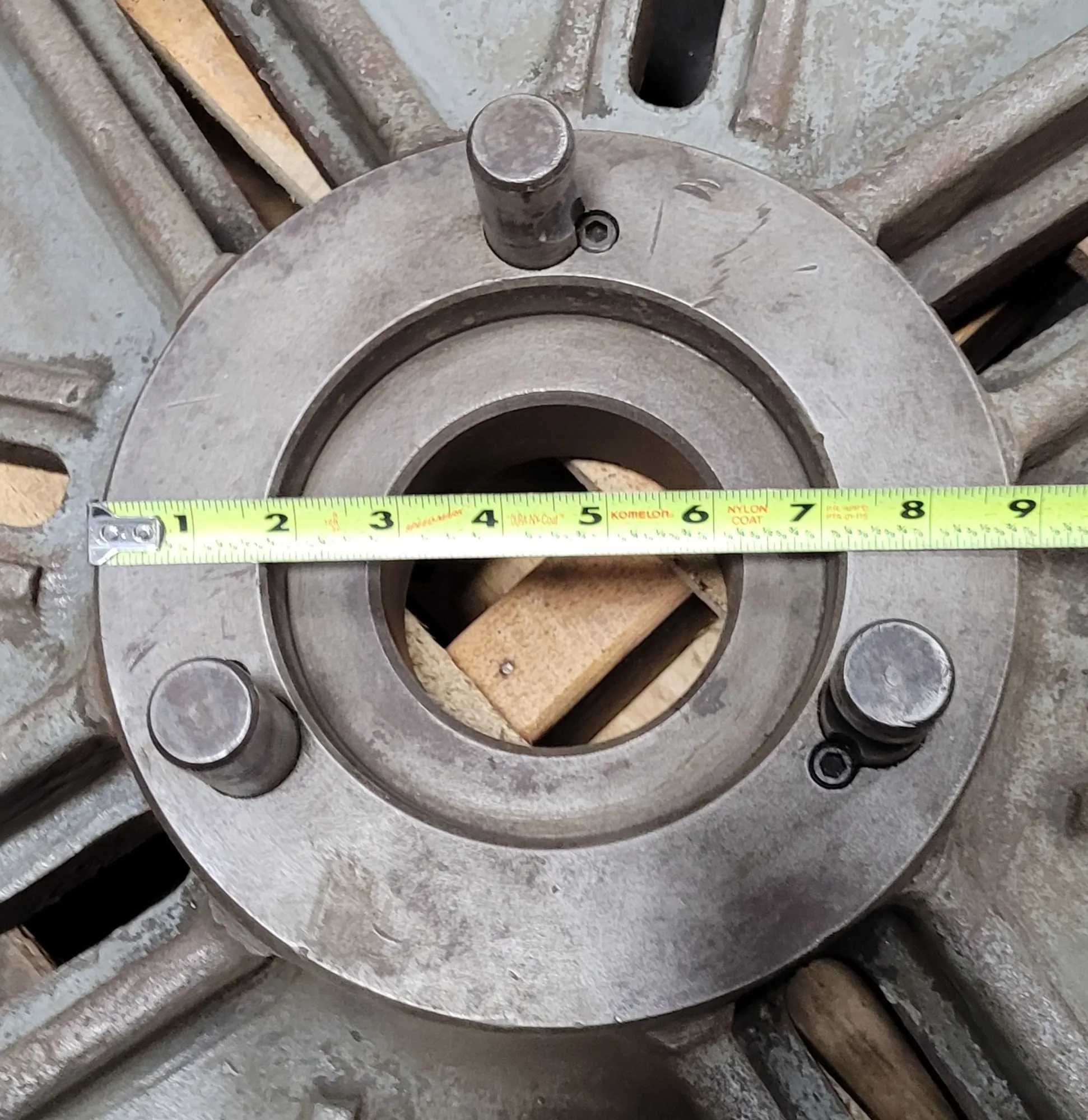 D1-8 LATHE FACE PLATE, 24" DIAMETER, 3 PINS, 3-1/2" THROUGH HOLE - MACHINING TOOLING & PARTS
