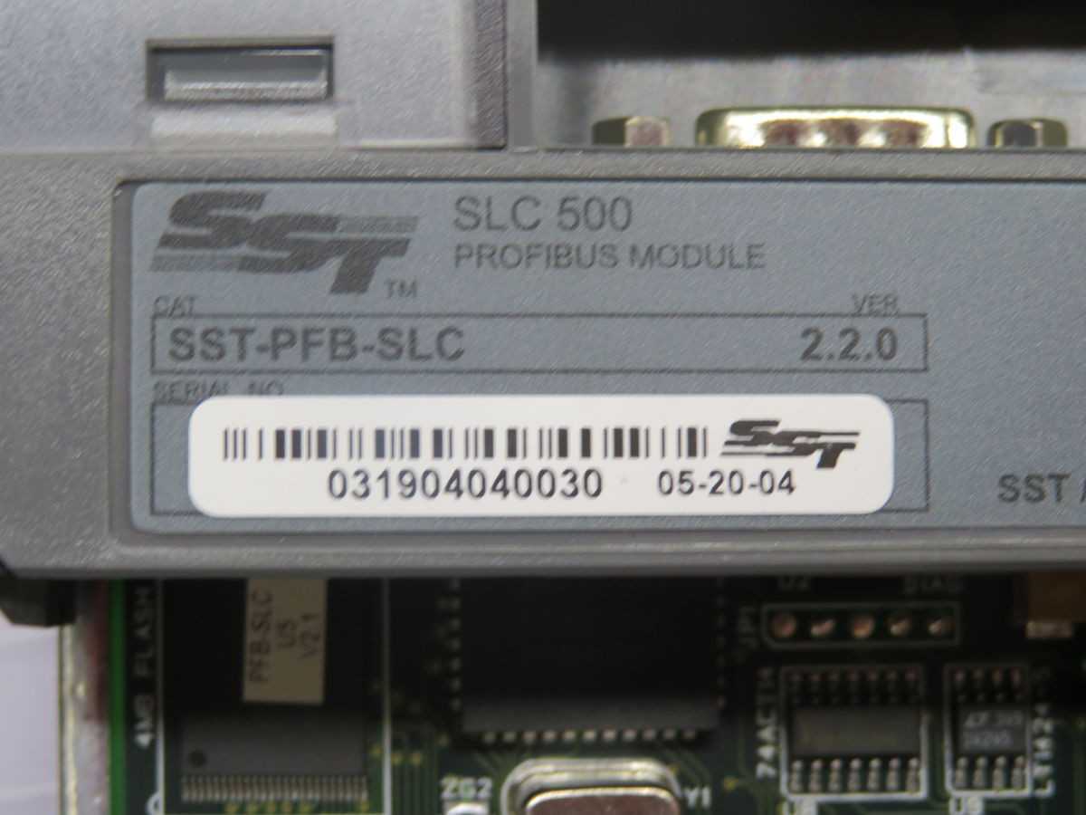 WOODHEAD SST-PFB-SLC BACKPLANE, 1 PROFIBUS PORT, 12 MBPS RATE, 5 VDC POWER, 1 SLOT SIZE - PLC MODULES